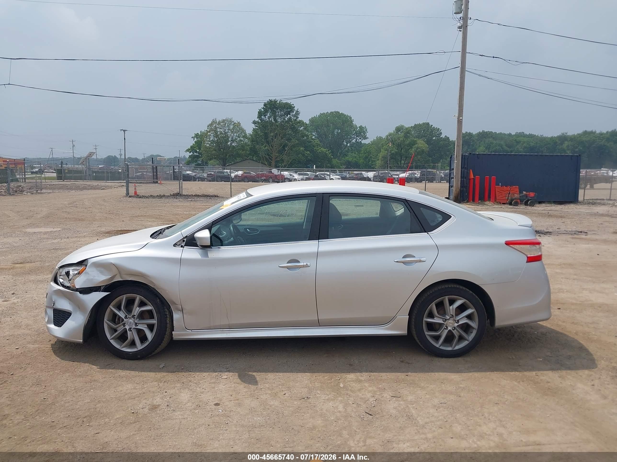 2014 Nissan Sentra Sr Silver vin: 3N1AB7AP6EY234694