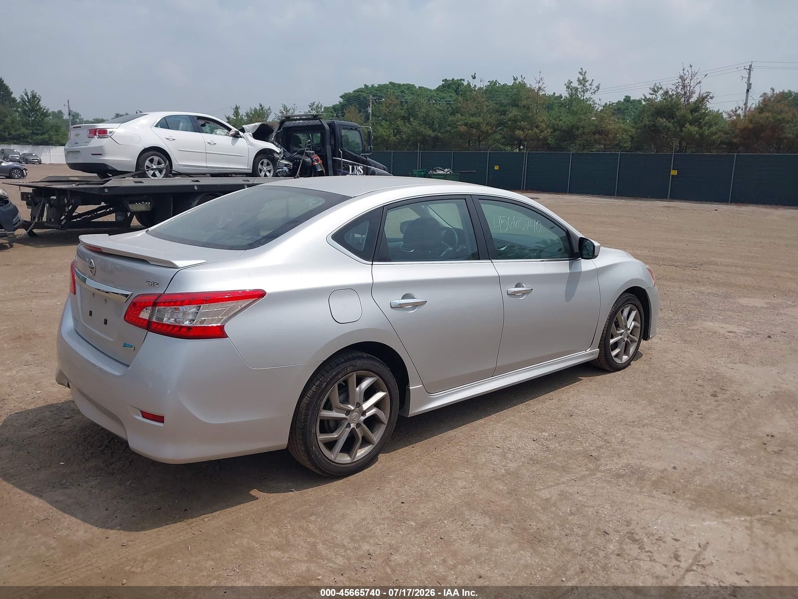 2014 Nissan Sentra Sr Silver vin: 3N1AB7AP6EY234694