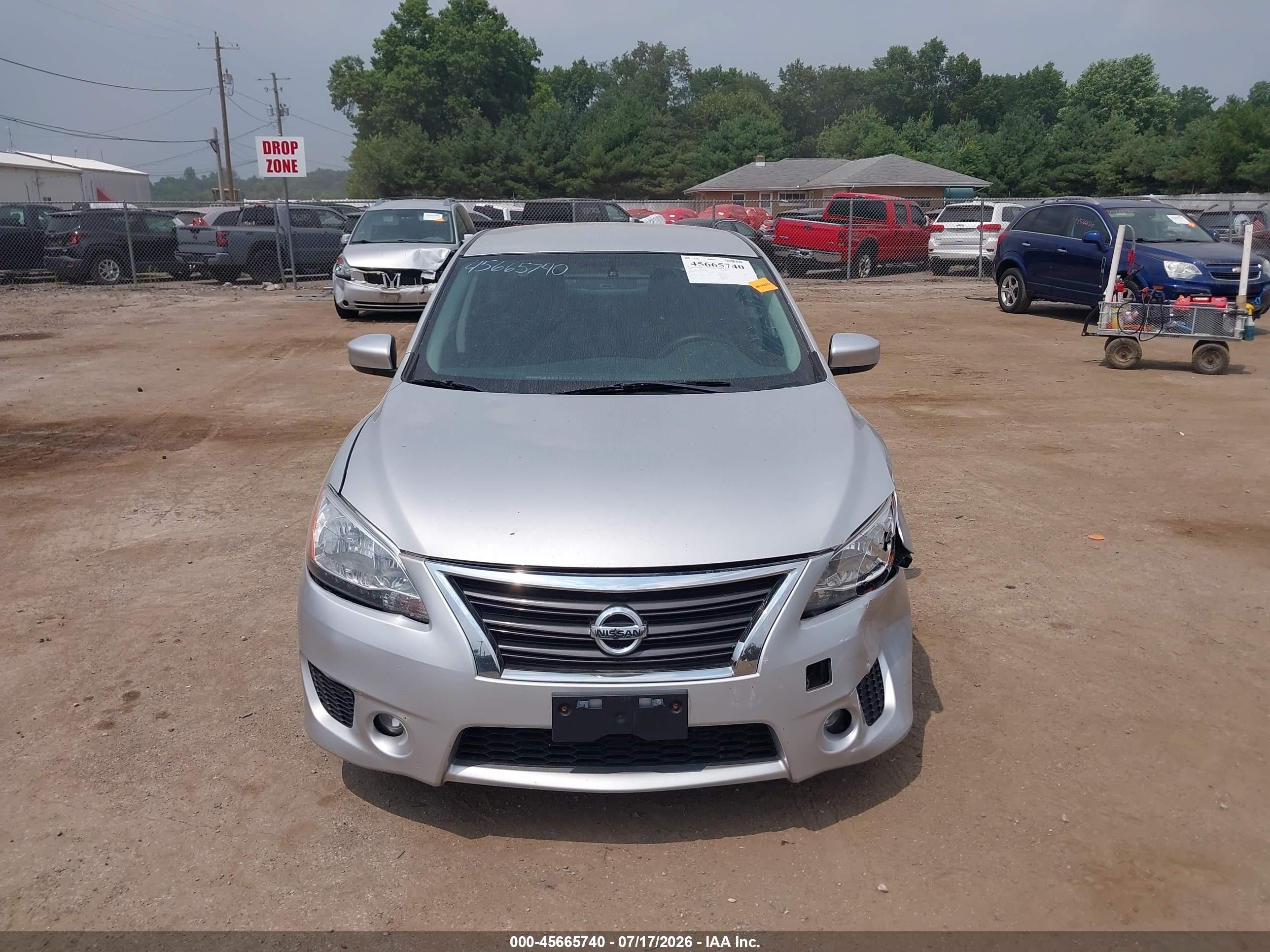 2014 Nissan Sentra Sr Silver vin: 3N1AB7AP6EY234694