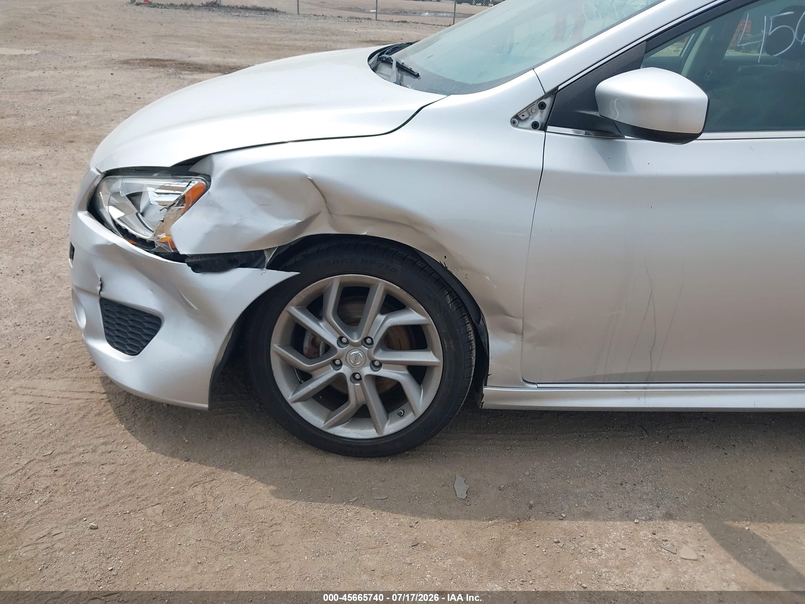 2014 Nissan Sentra Sr Silver vin: 3N1AB7AP6EY234694