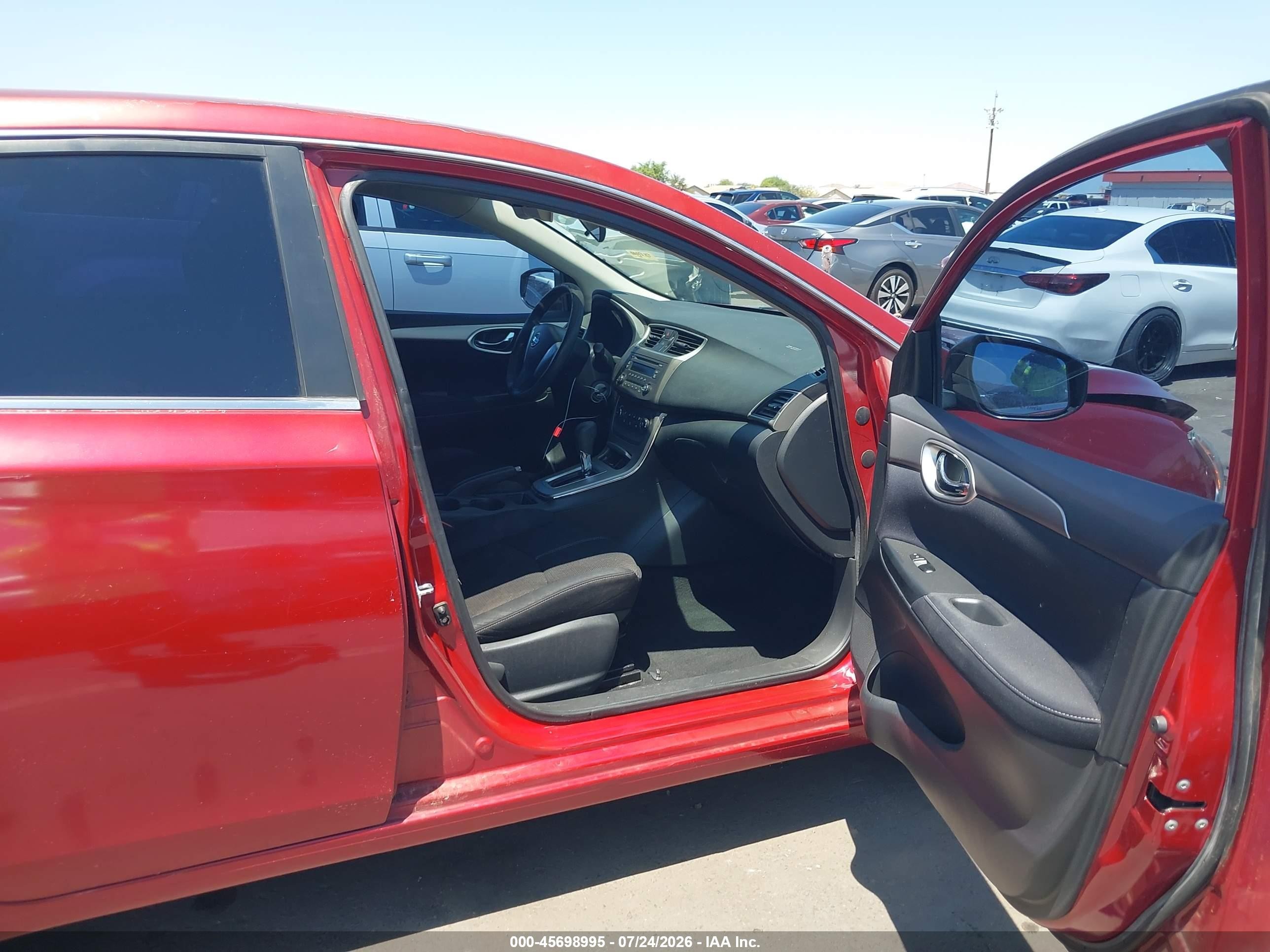 2014 Nissan Sentra S Red vin: 3N1AB7AP6EY248367