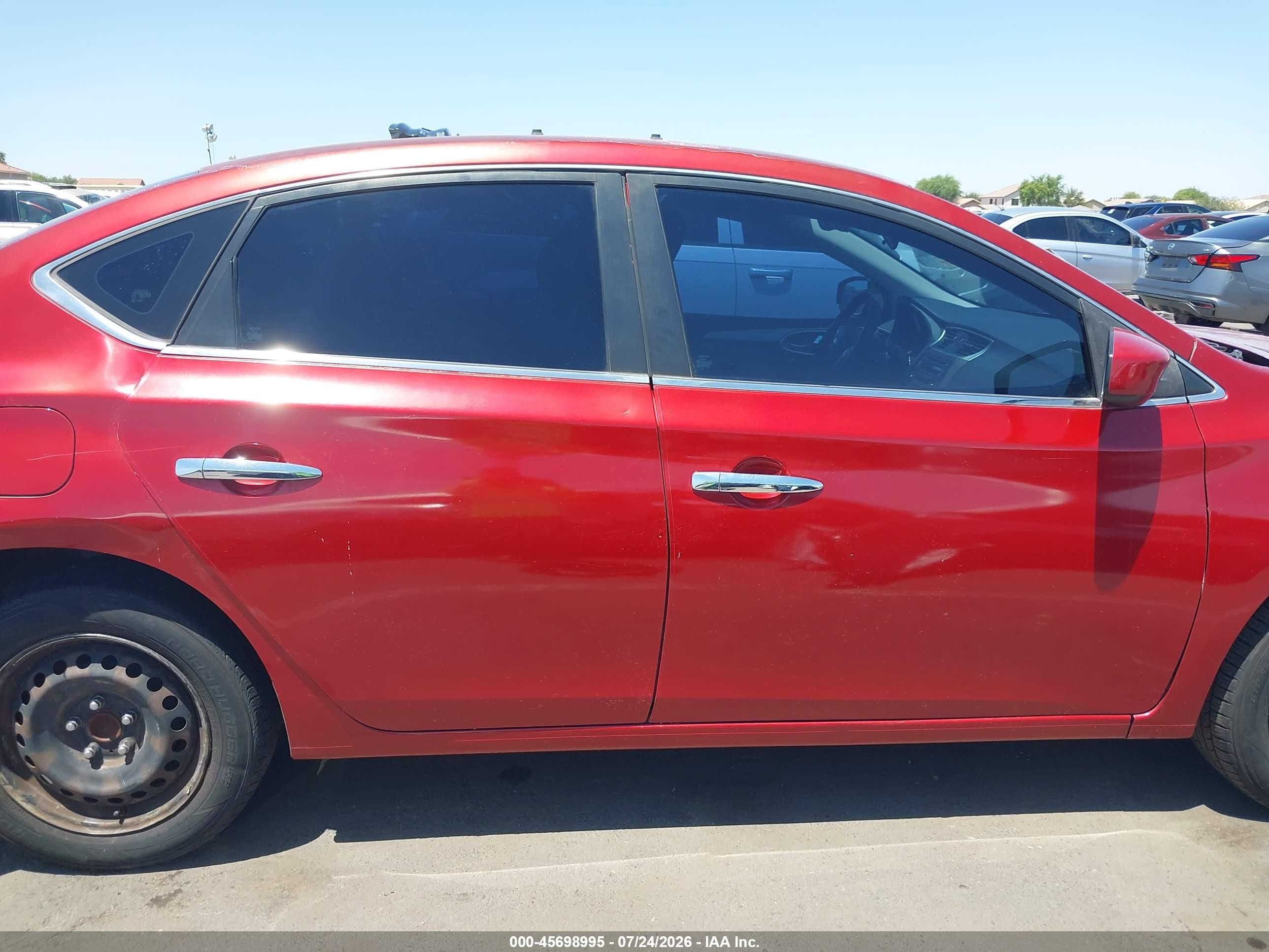 2014 Nissan Sentra S Red vin: 3N1AB7AP6EY248367