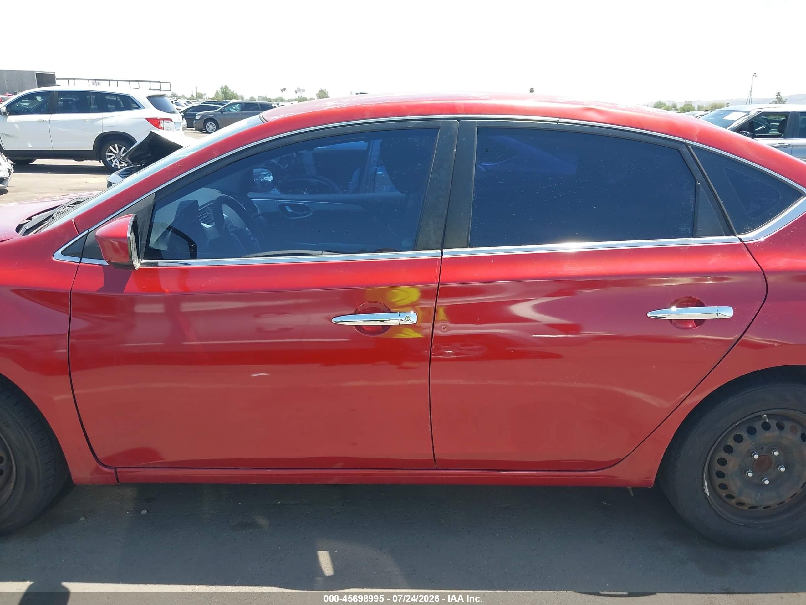 2014 Nissan Sentra S Red vin: 3N1AB7AP6EY248367