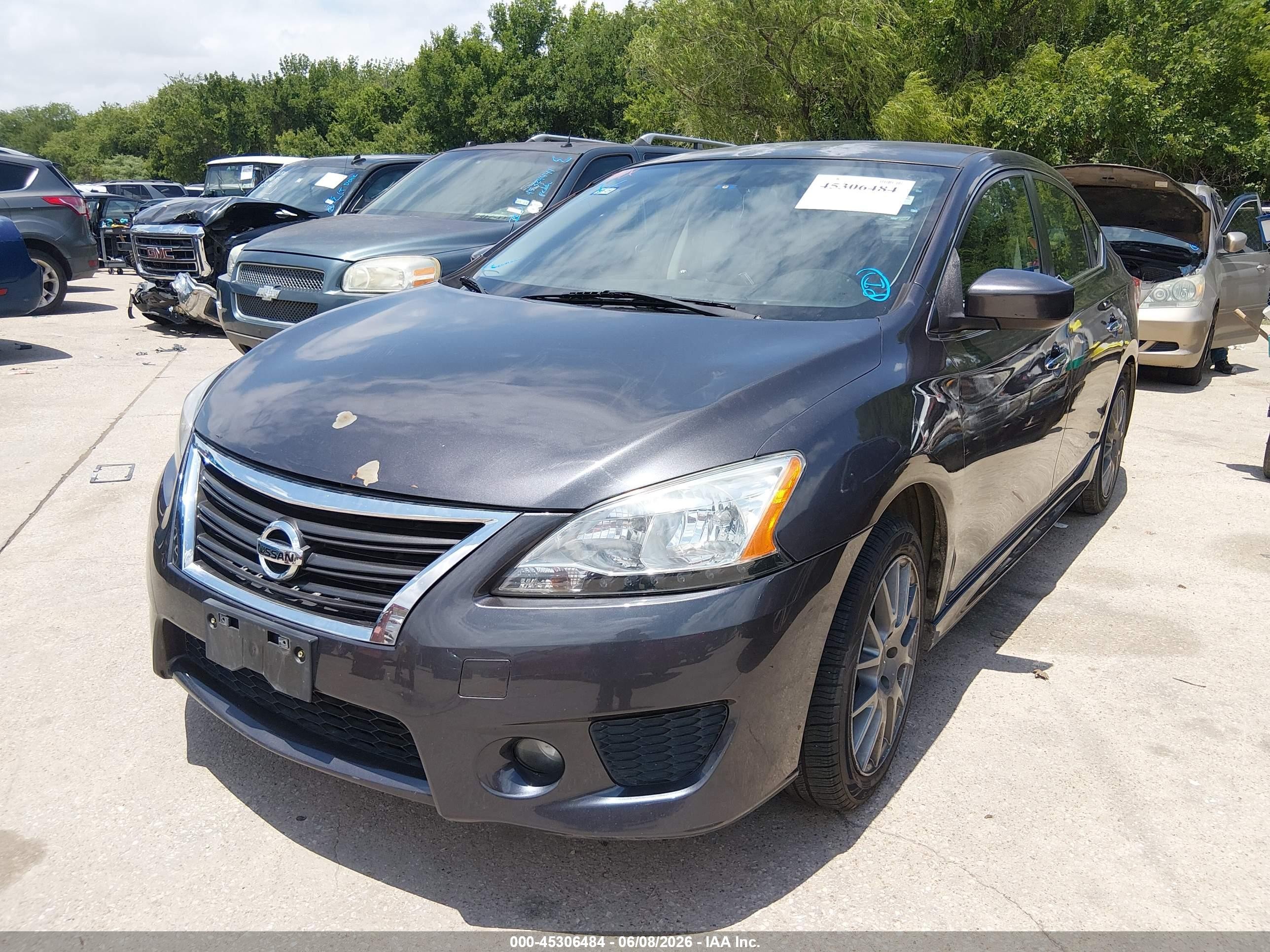 2014 Nissan Sentra Sr Серый vin: 3N1AB7AP6EY249891
