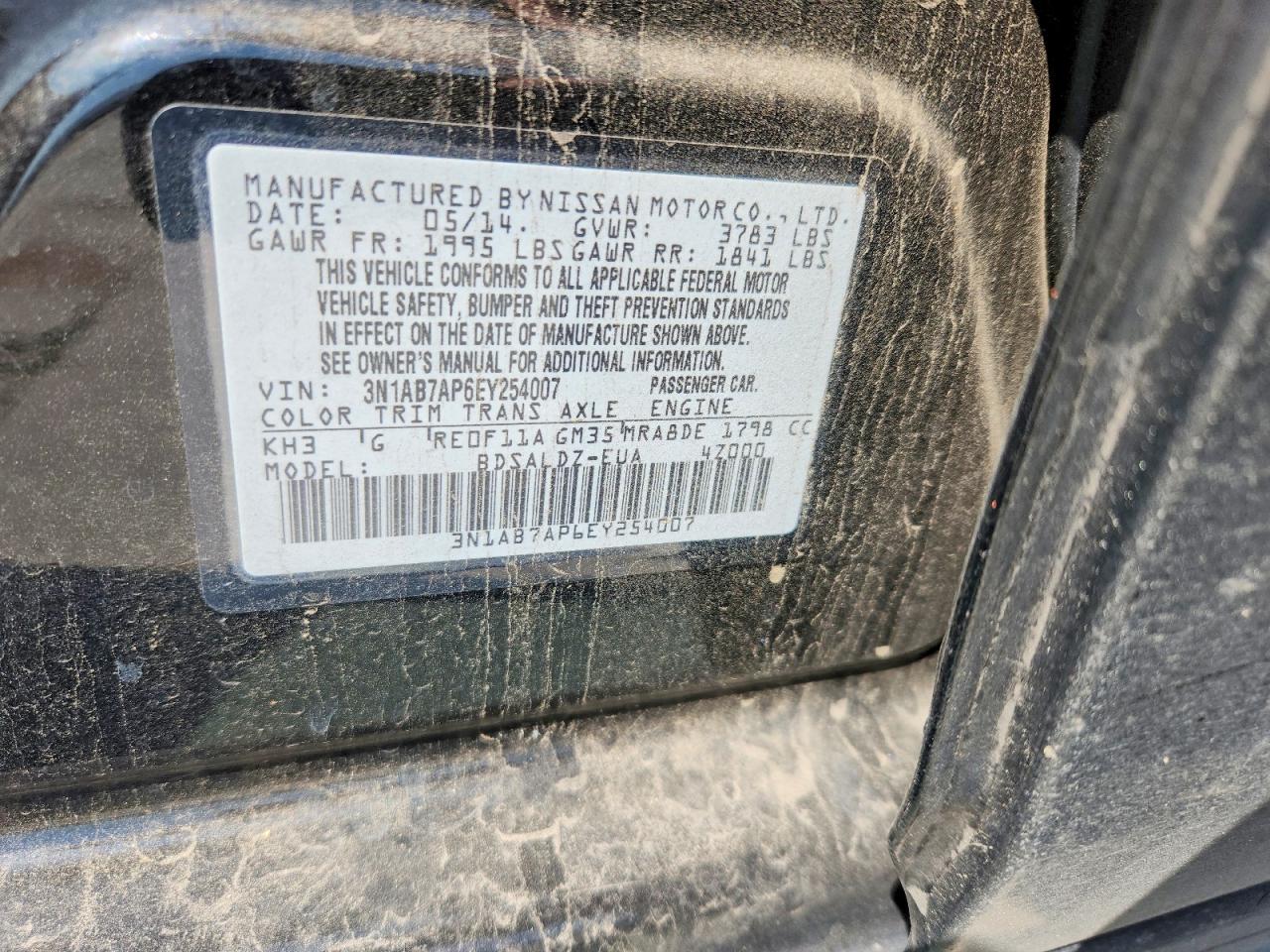 2014 Nissan Sentra Sv Черный vin: 3N1AB7AP6EY254007