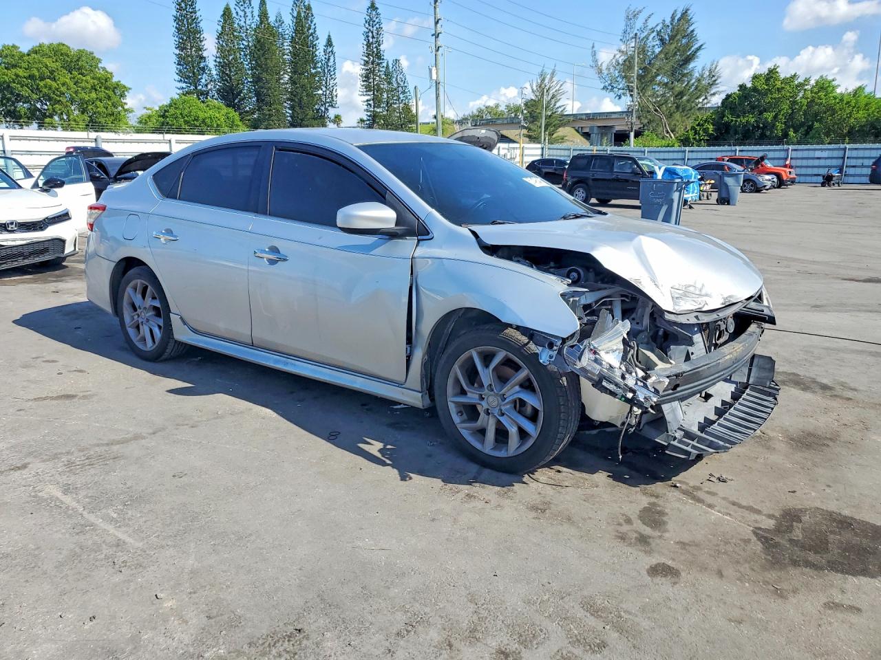 2014 Nissan Sentra Sr Silver vin: 3N1AB7AP6EY257084