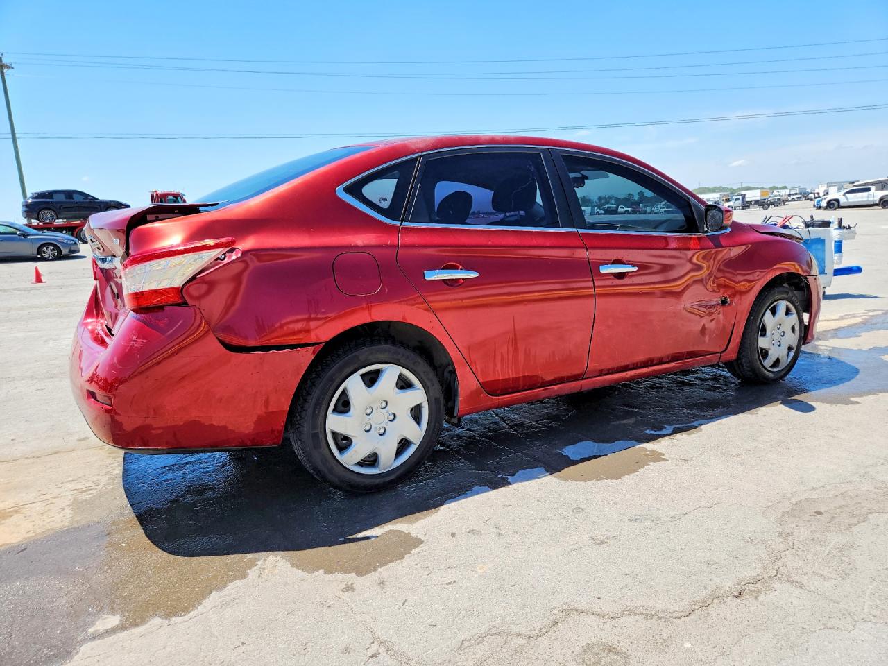 2014 Nissan Sentra Sv Red vin: 3N1AB7AP6EY267503