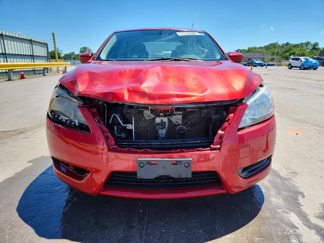 2014 Nissan Sentra Sv Red vin: 3N1AB7AP6EY267503
