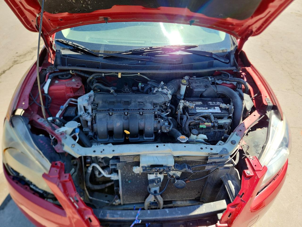 2014 Nissan Sentra Sv Red vin: 3N1AB7AP6EY267503