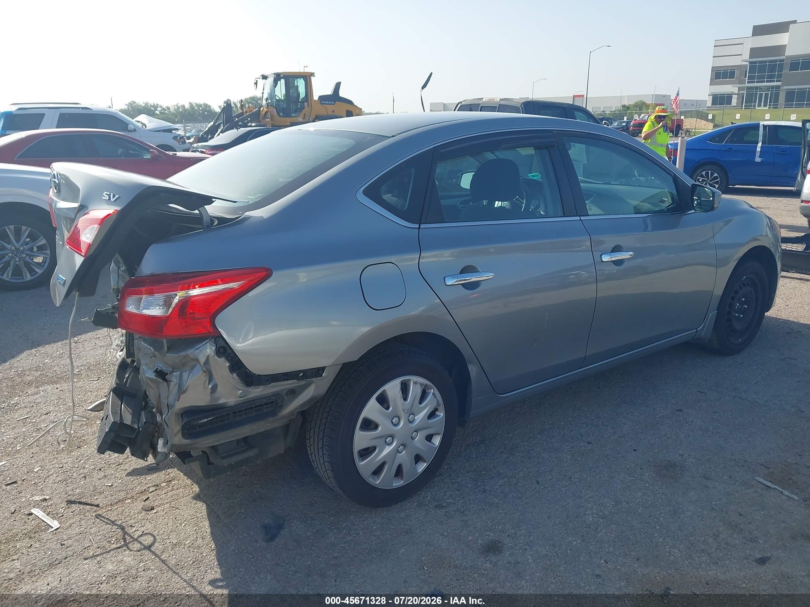2014 Nissan Sentra S Gray vin: 3N1AB7AP6EY269865