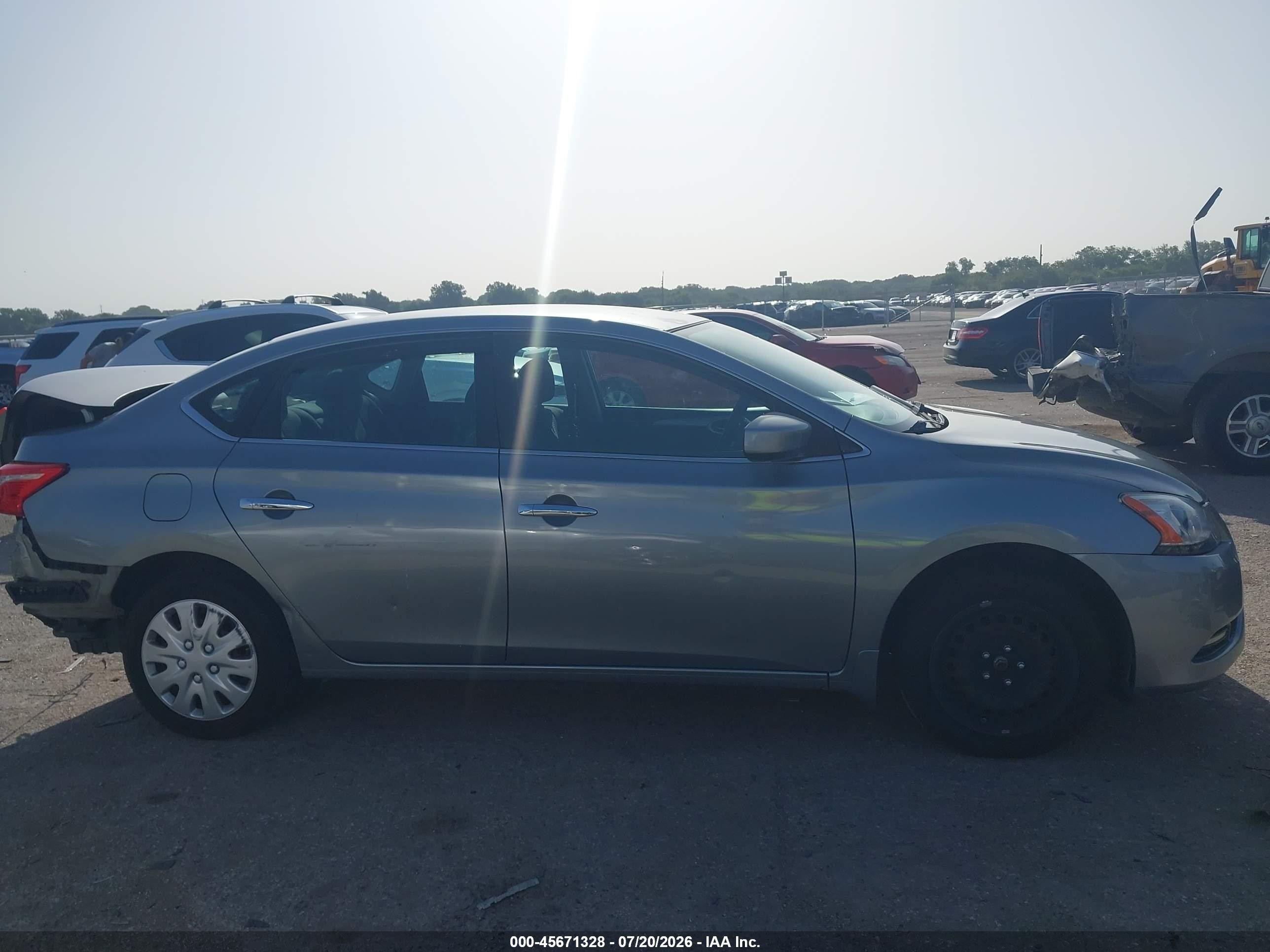 2014 Nissan Sentra S Gray vin: 3N1AB7AP6EY269865