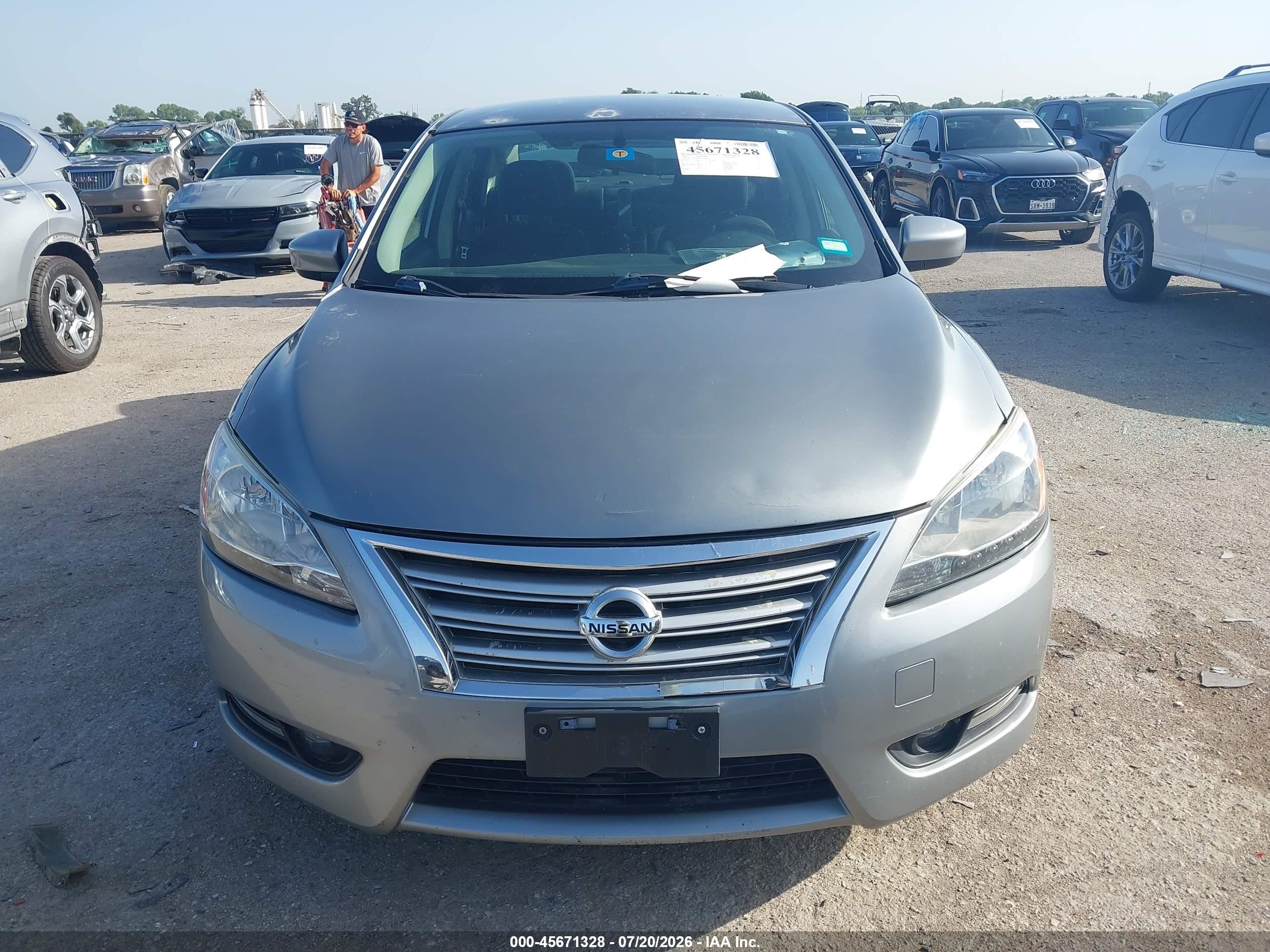 2014 Nissan Sentra S Gray vin: 3N1AB7AP6EY269865