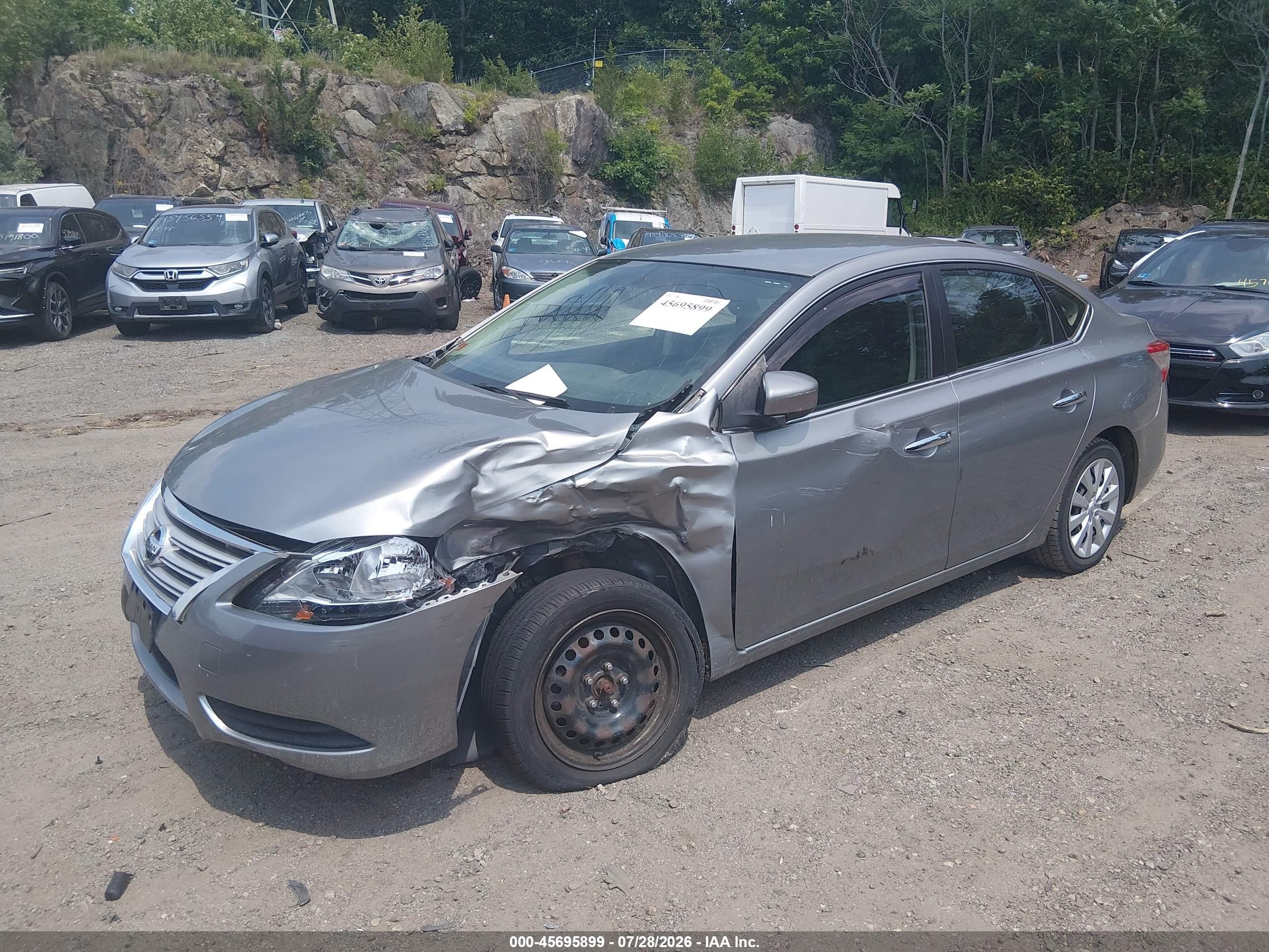 2014 Nissan Sentra Fe+ S/fe+ Sv/s/sl/sr/sv Silver vin: 3N1AB7AP6EY272653
