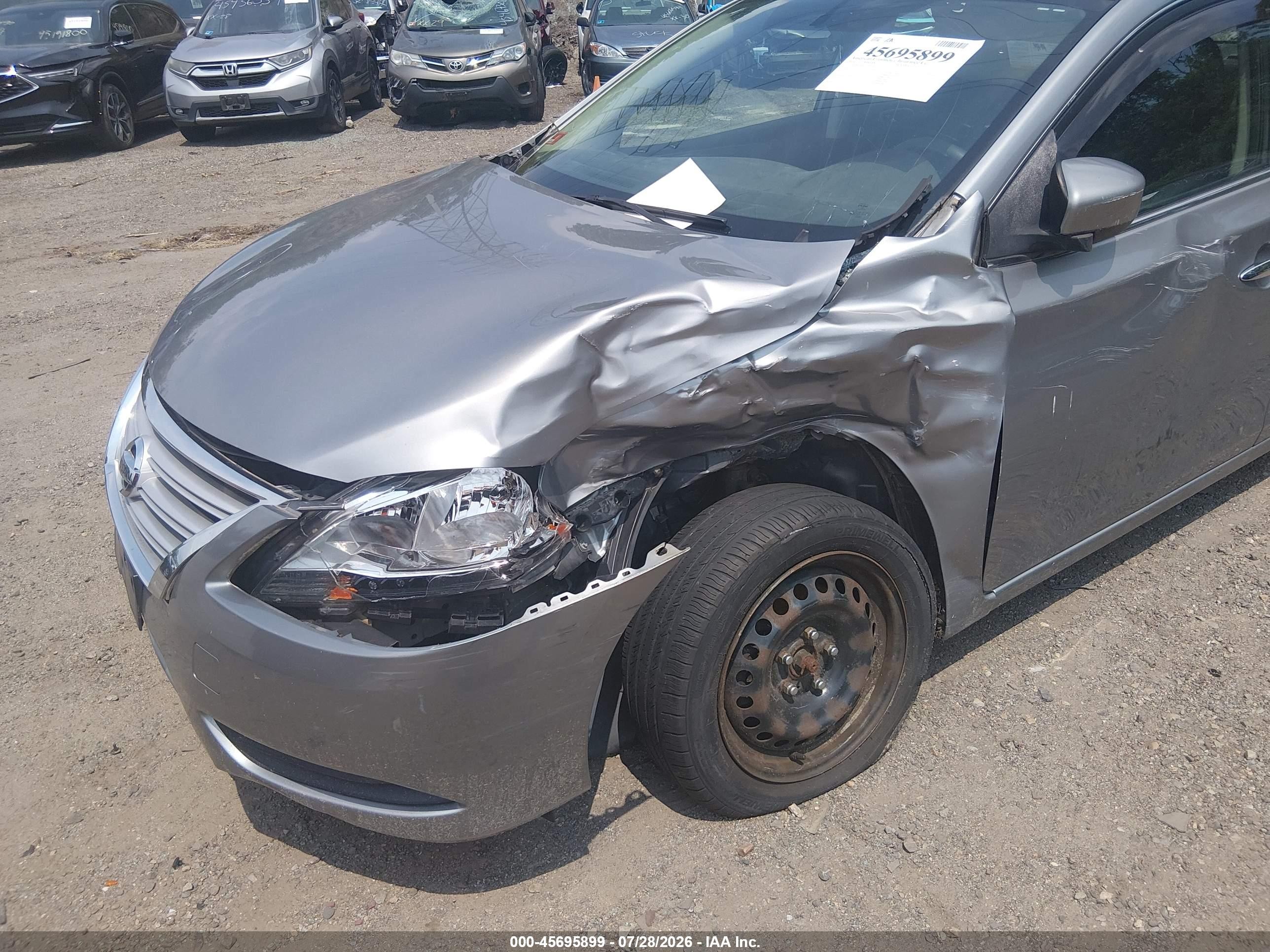 2014 Nissan Sentra Fe+ S/fe+ Sv/s/sl/sr/sv Silver vin: 3N1AB7AP6EY272653