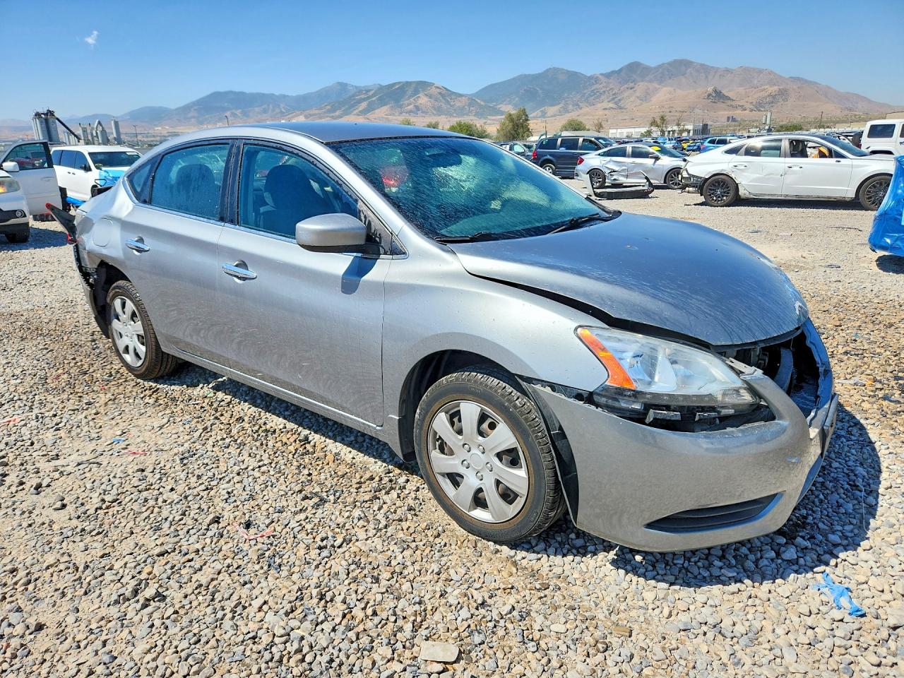 2014 Nissan Sentra Sv Silver vin: 3N1AB7AP6EY282745