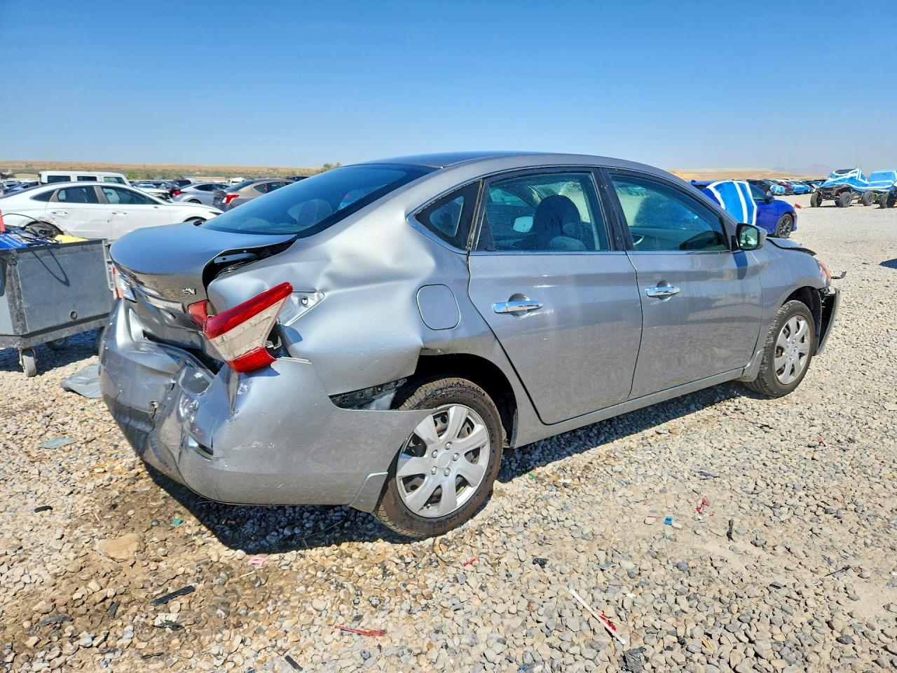 2014 Nissan Sentra Sv Silver vin: 3N1AB7AP6EY282745