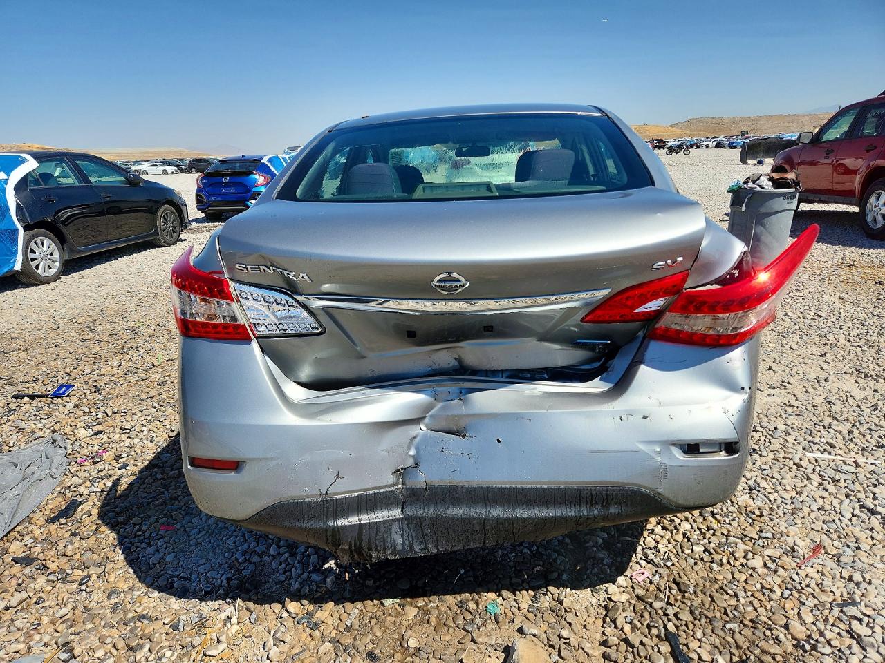 2014 Nissan Sentra Sv Silver vin: 3N1AB7AP6EY282745