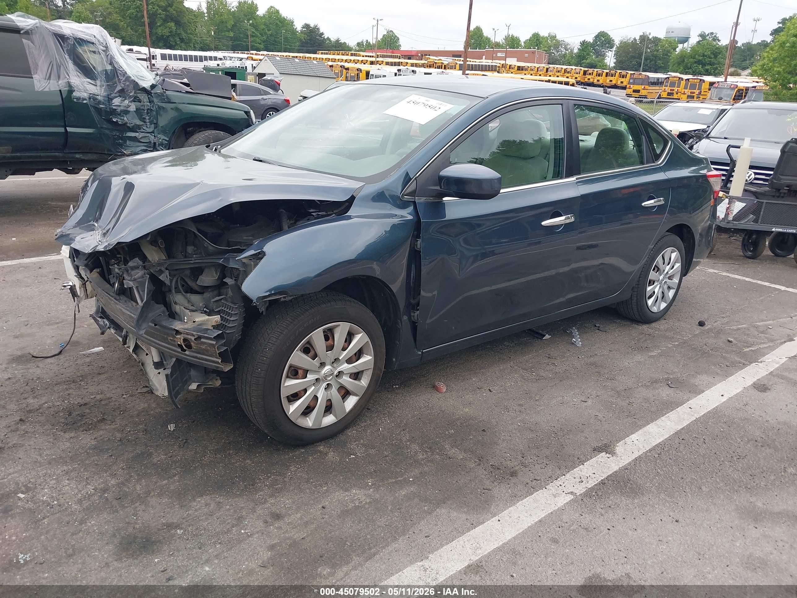 2014 Nissan Sentra Sv Blue vin: 3N1AB7AP6EY283829