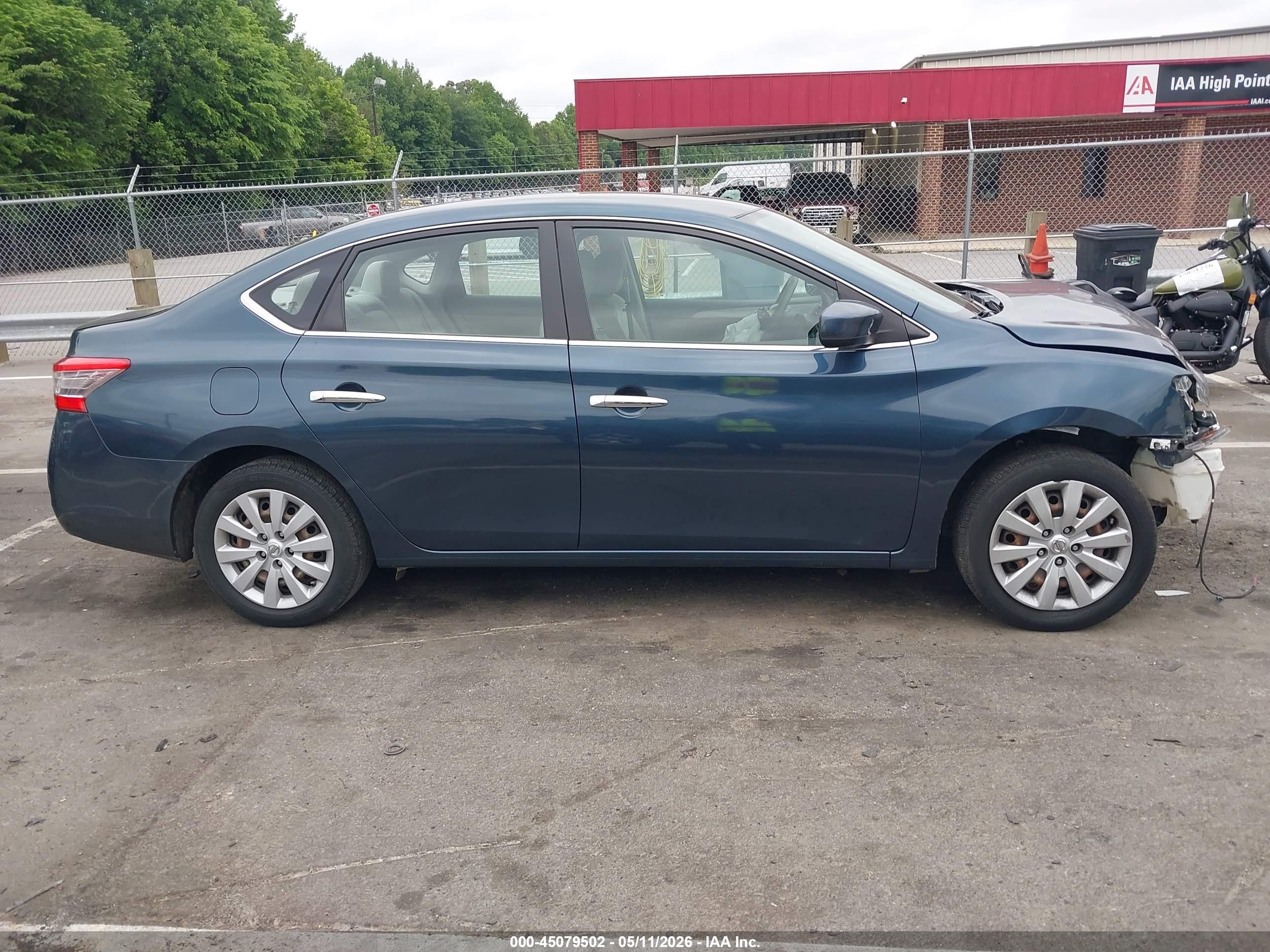 2014 Nissan Sentra Sv Blue vin: 3N1AB7AP6EY283829