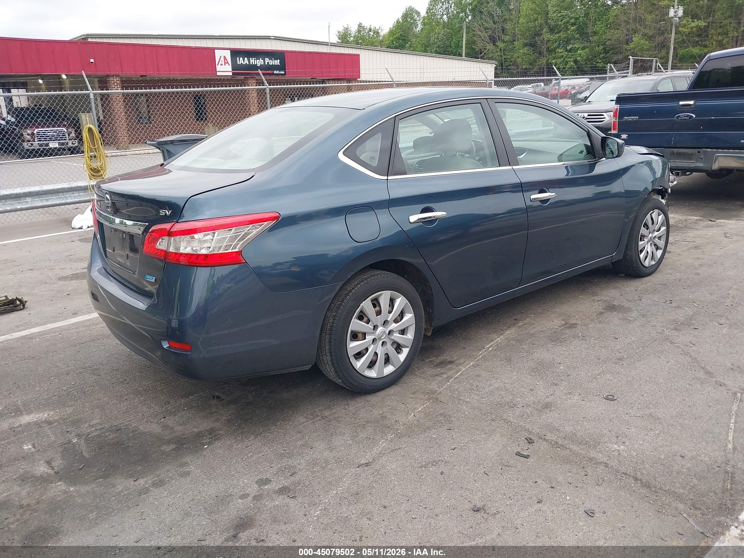 2014 Nissan Sentra Sv Blue vin: 3N1AB7AP6EY283829