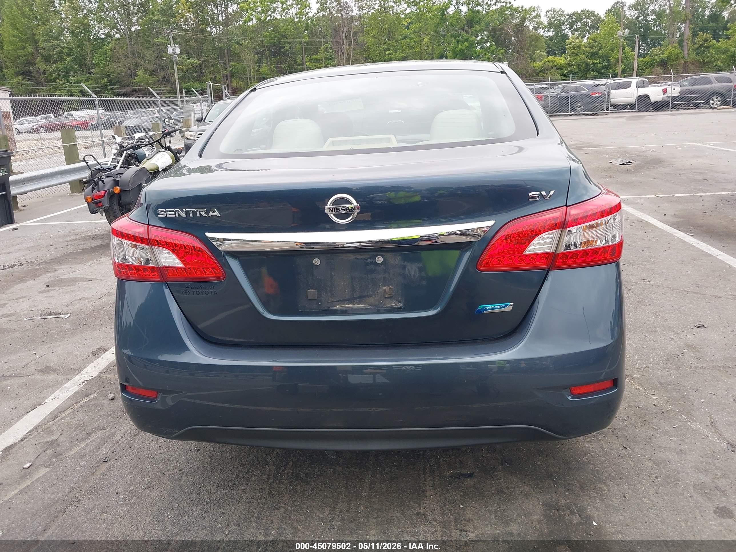 2014 Nissan Sentra Sv Blue vin: 3N1AB7AP6EY283829