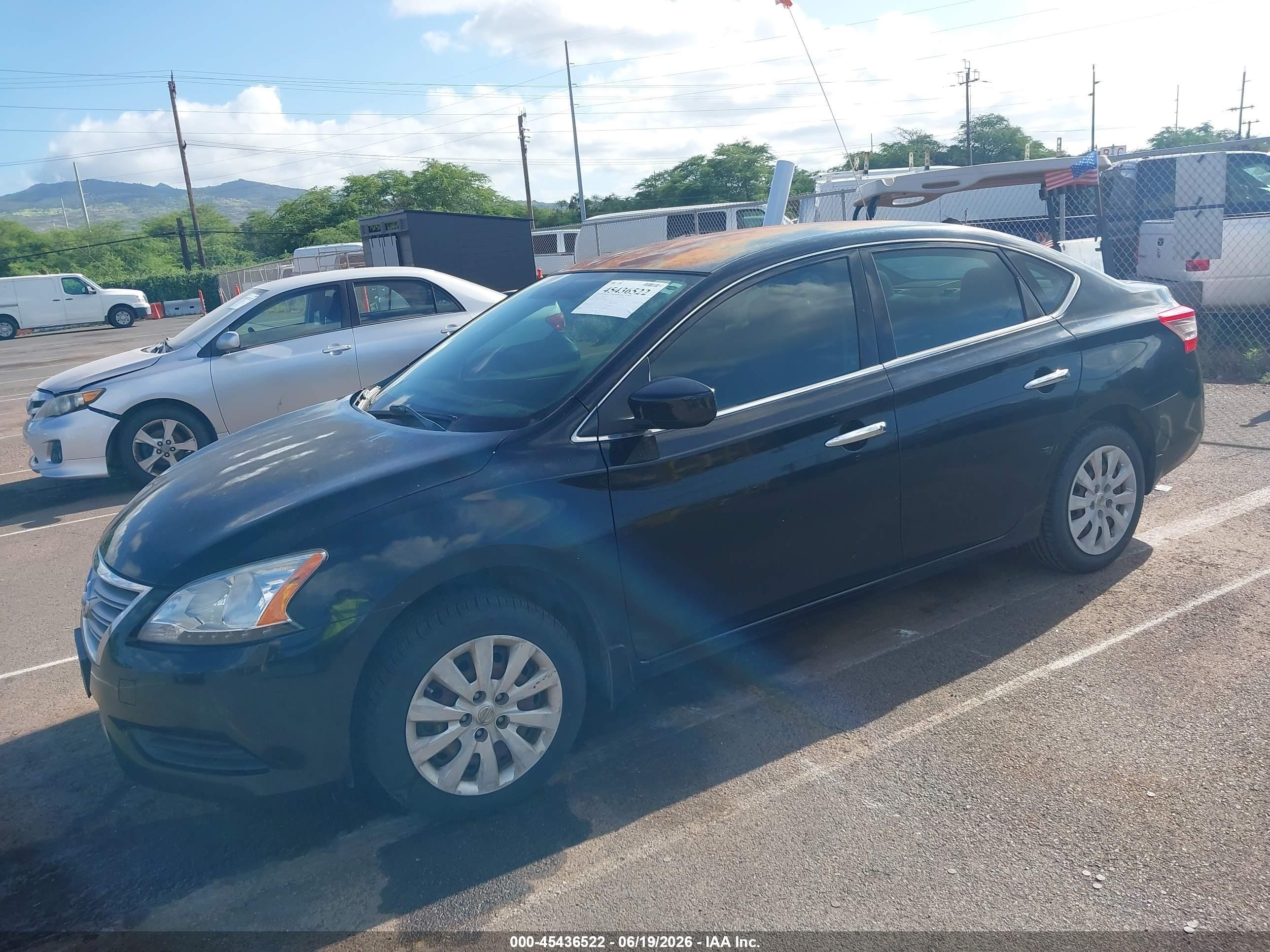 2014 Nissan Sentra Sv Black vin: 3N1AB7AP6EY284852