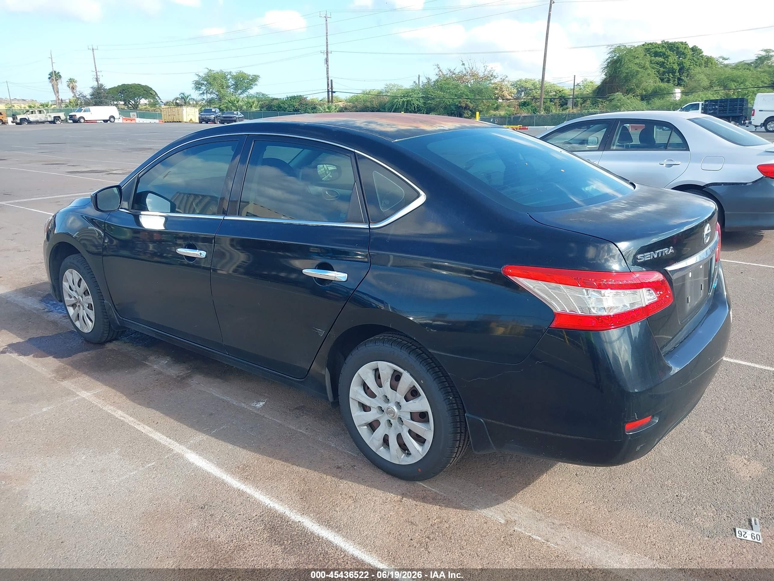 2014 Nissan Sentra Sv Black vin: 3N1AB7AP6EY284852