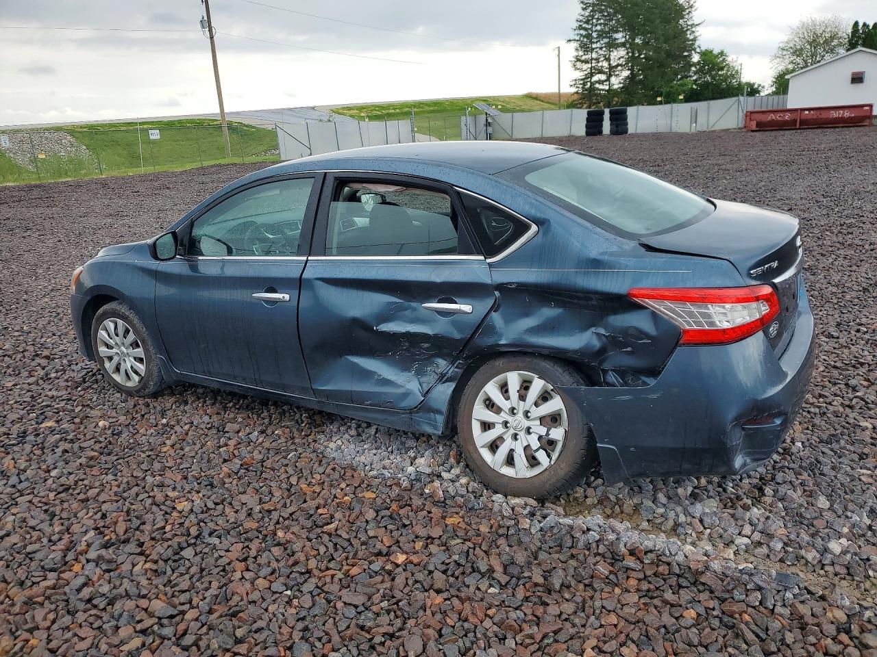 2014 Nissan Sentra Sv Blue vin: 3N1AB7AP6EY292532