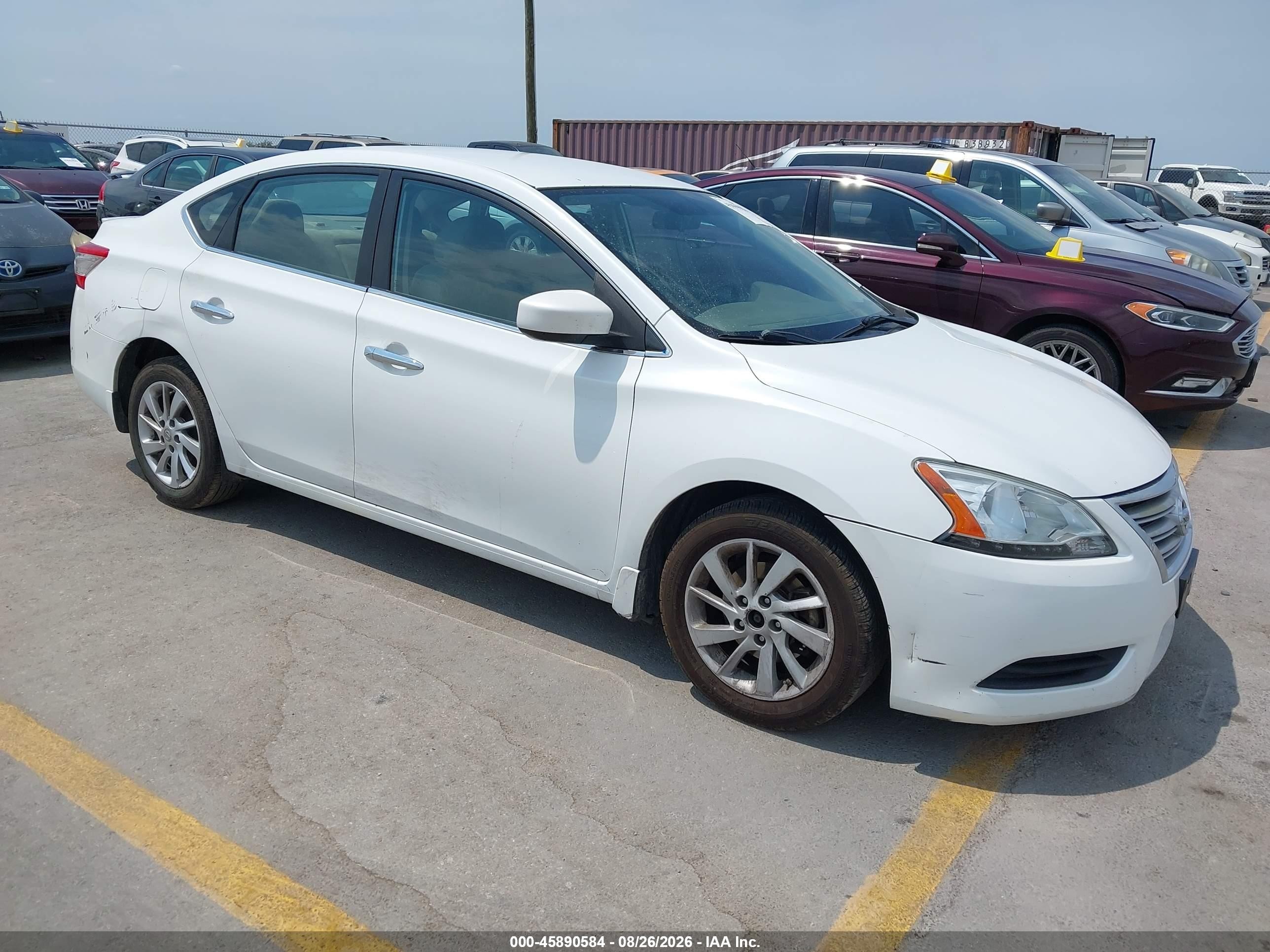 2014 Nissan Sentra Fe+ Sv White vin: 3N1AB7AP6EY293793