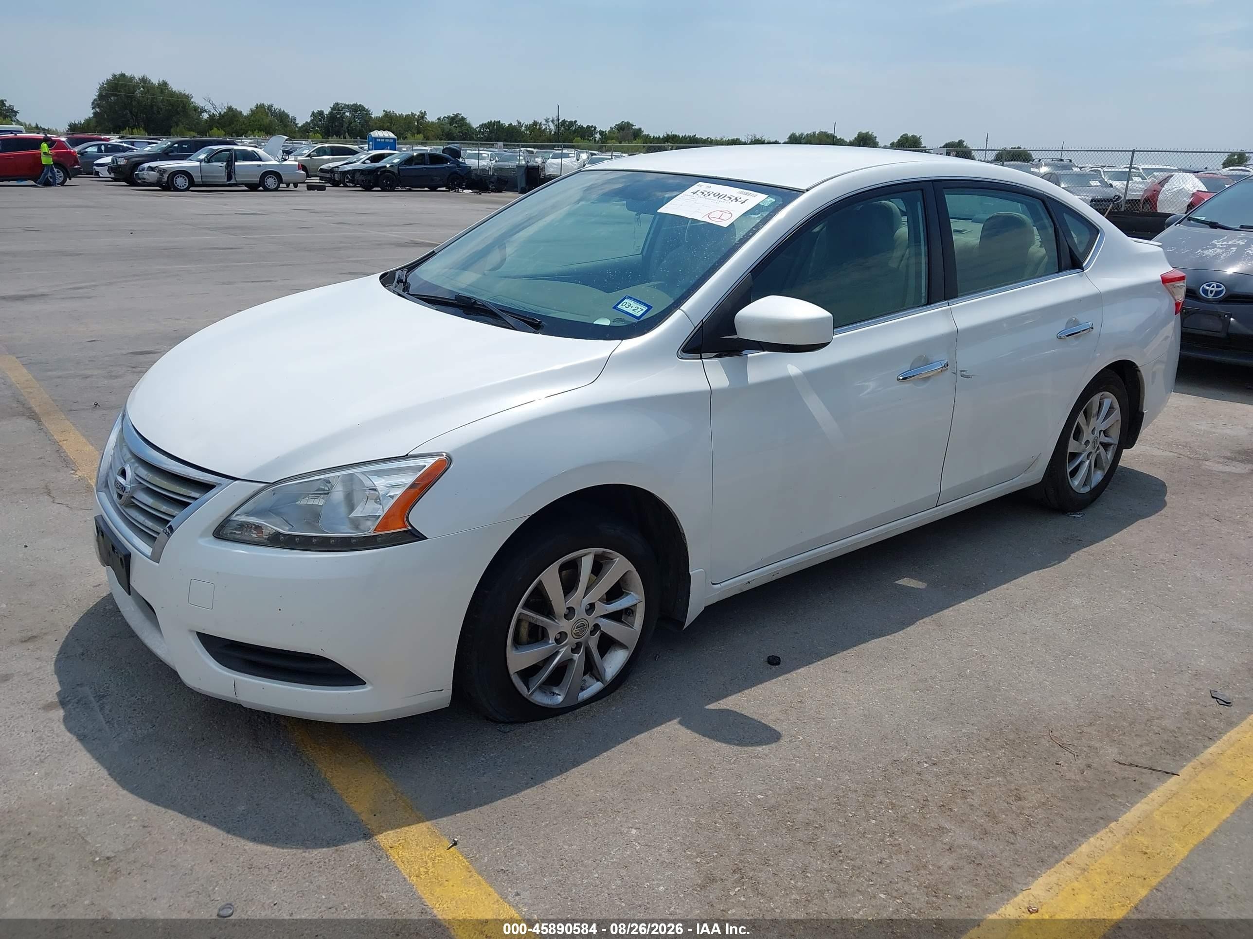 2014 Nissan Sentra Fe+ Sv White vin: 3N1AB7AP6EY293793