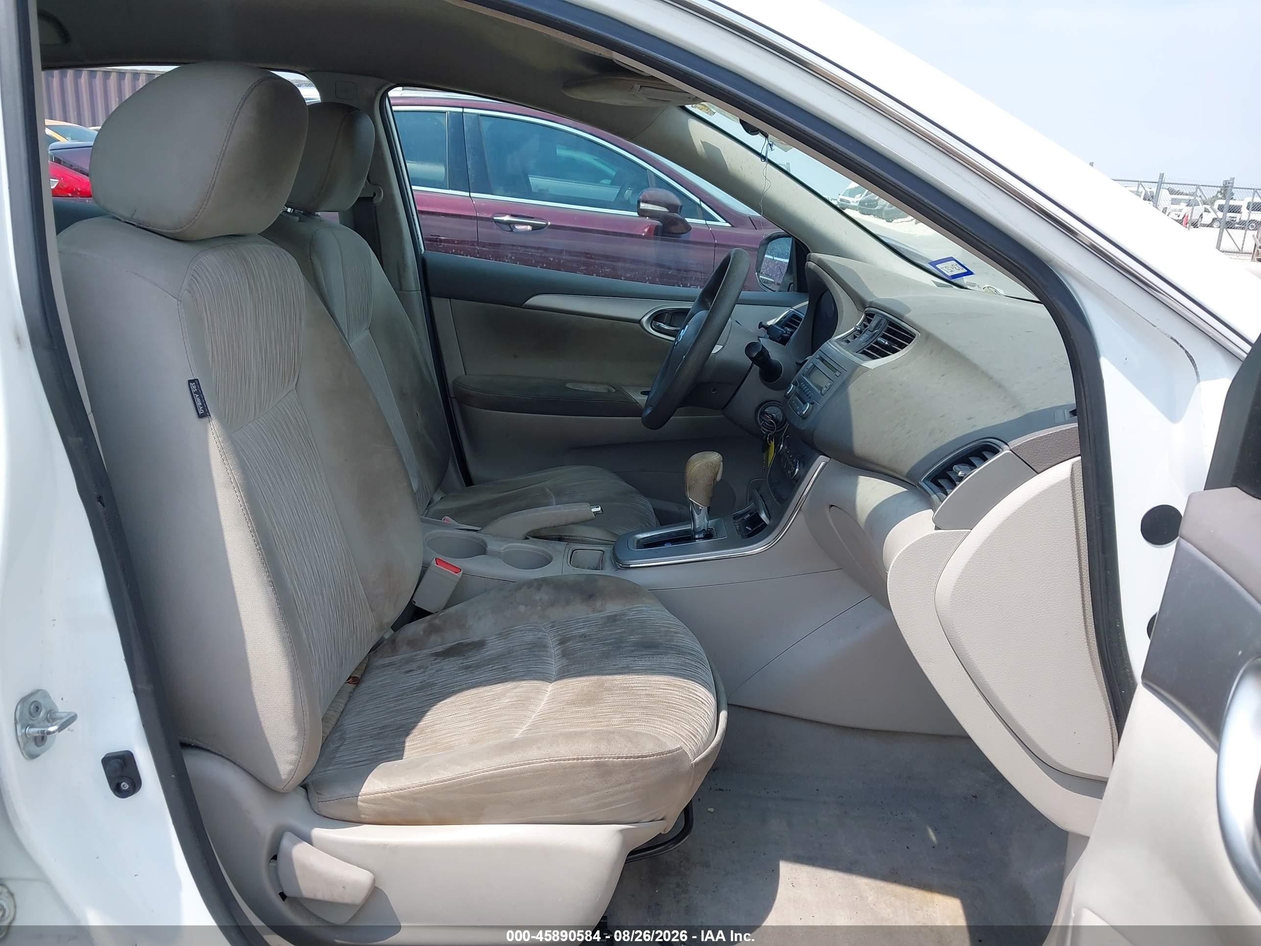 2014 Nissan Sentra Fe+ Sv White vin: 3N1AB7AP6EY293793