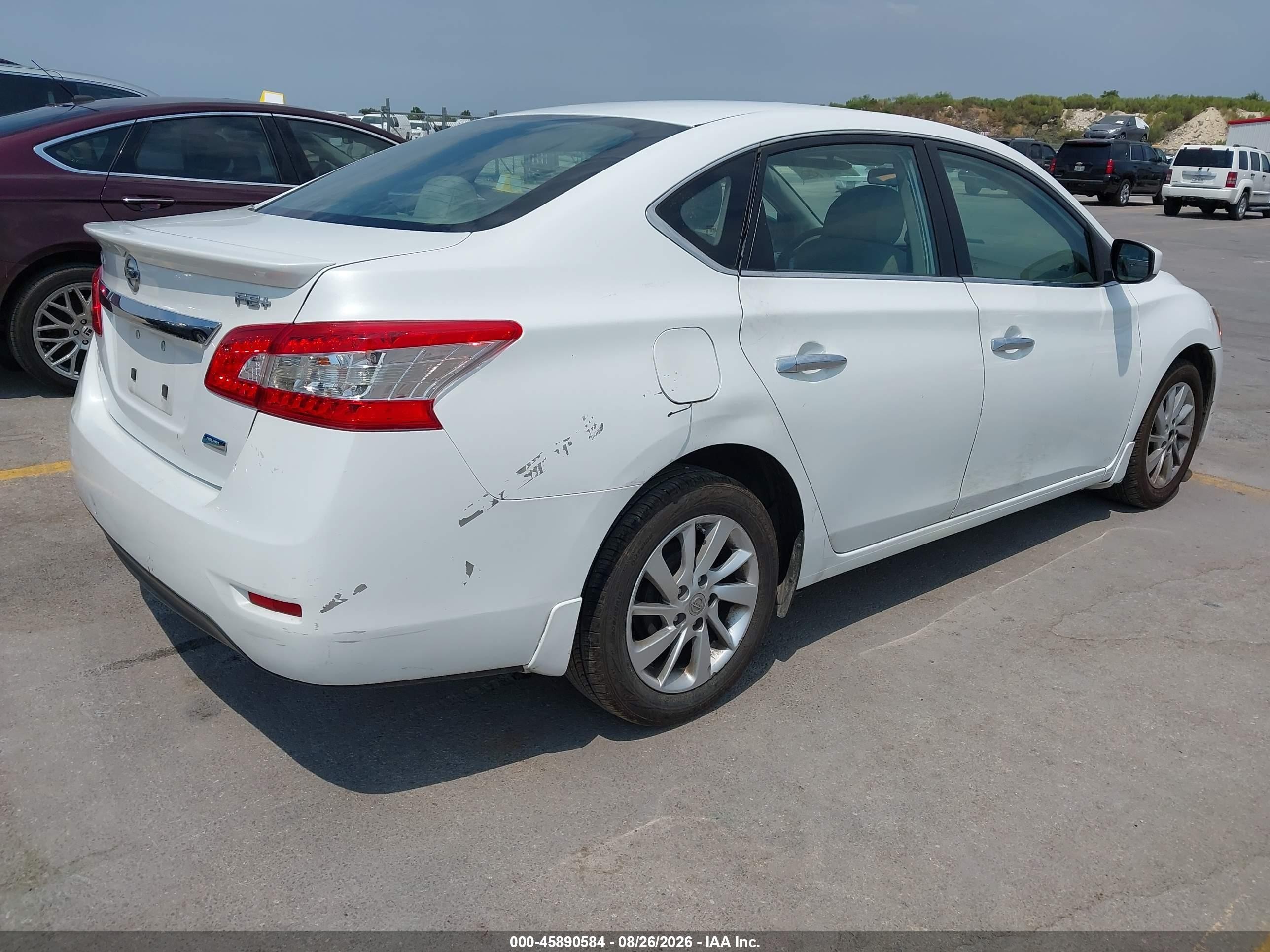 2014 Nissan Sentra Fe+ Sv White vin: 3N1AB7AP6EY293793