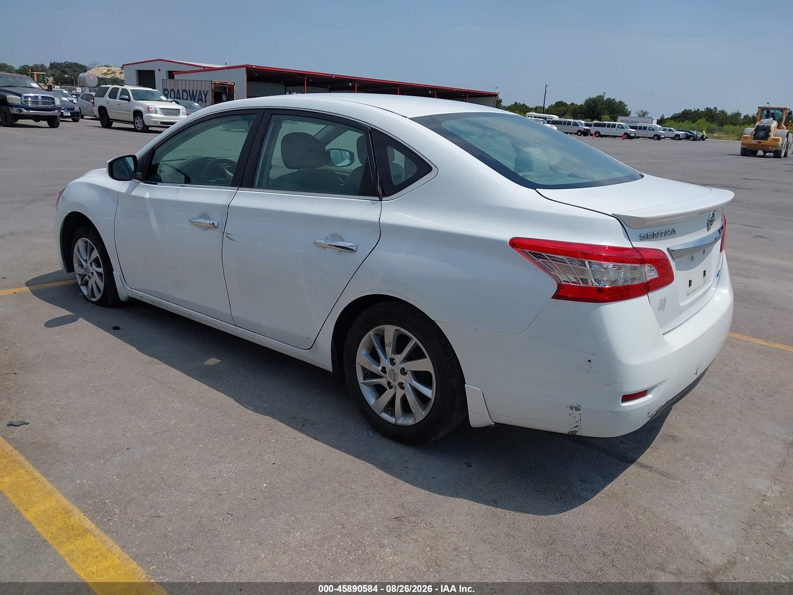 2014 Nissan Sentra Fe+ Sv White vin: 3N1AB7AP6EY293793