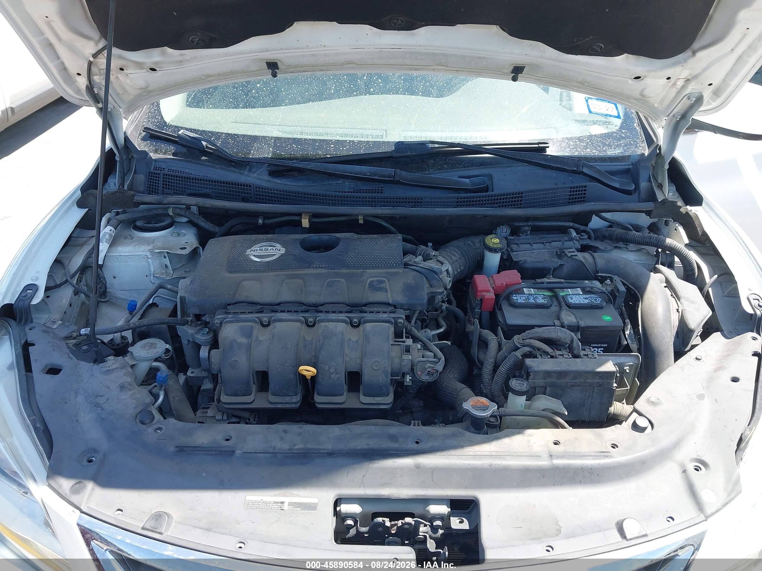 2014 Nissan Sentra Fe+ Sv White vin: 3N1AB7AP6EY293793