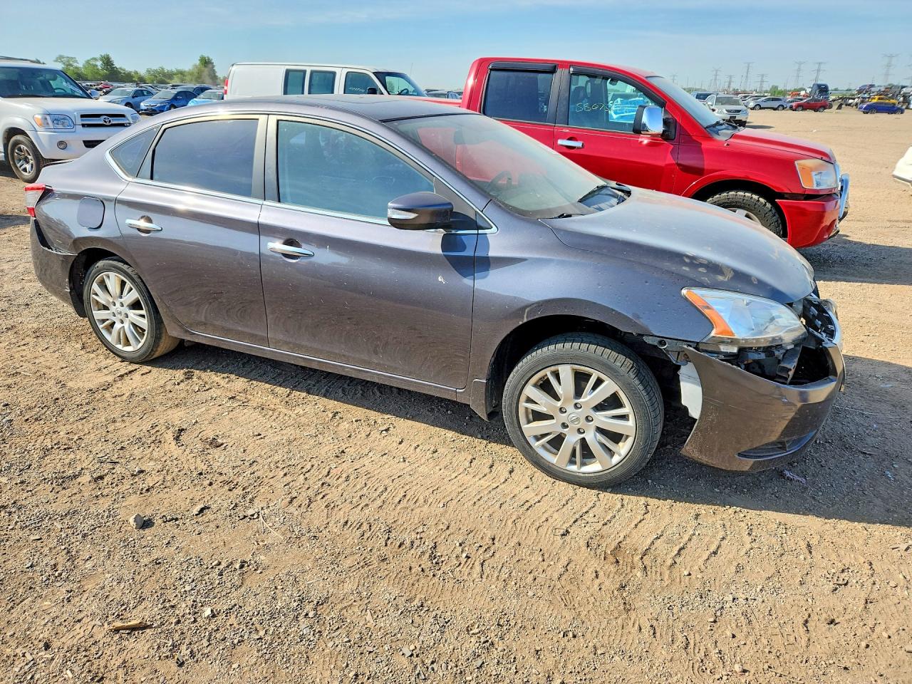 2014 Nissan Sentra Sl Gray vin: 3N1AB7AP6EY295950