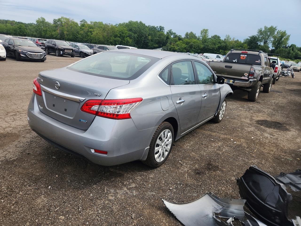 2014 Nissan Sentra Sv Gray vin: 3N1AB7AP6EY298492