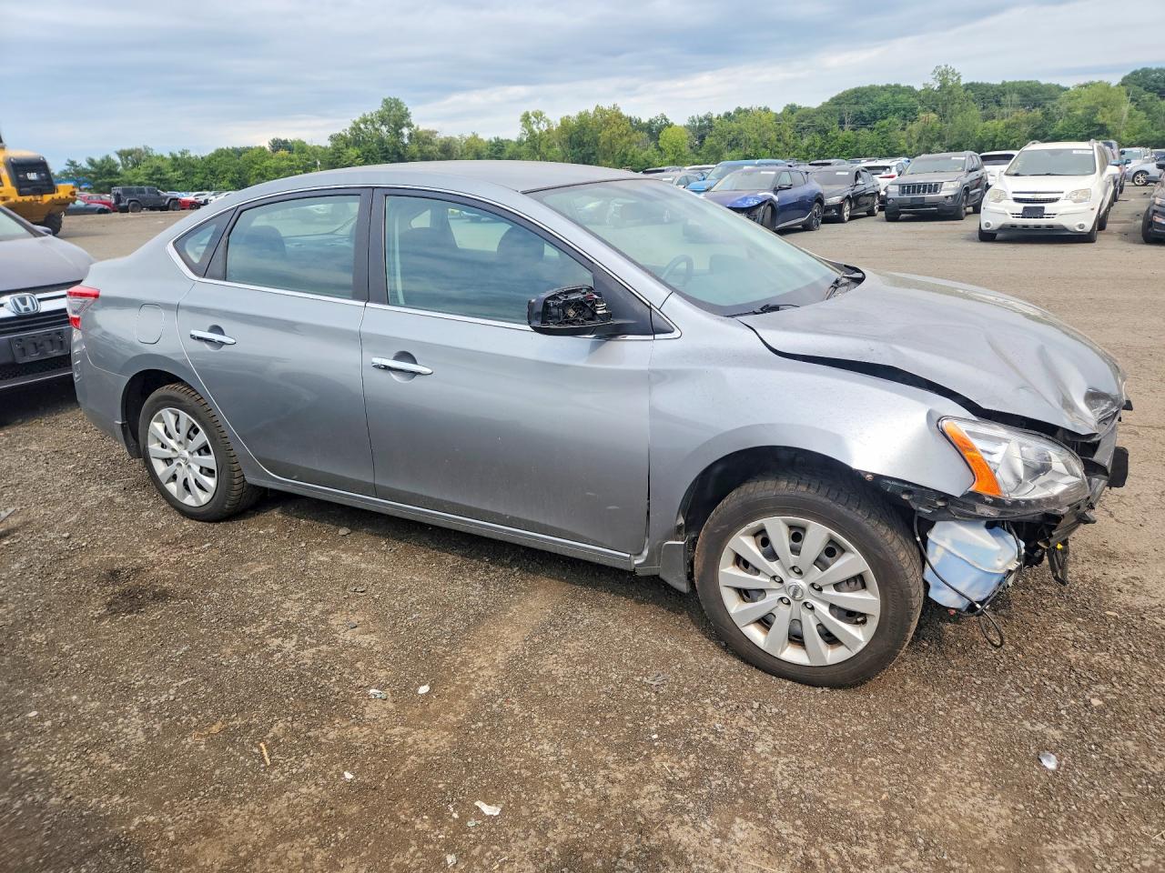 2014 Nissan Sentra Sv Gray vin: 3N1AB7AP6EY298492