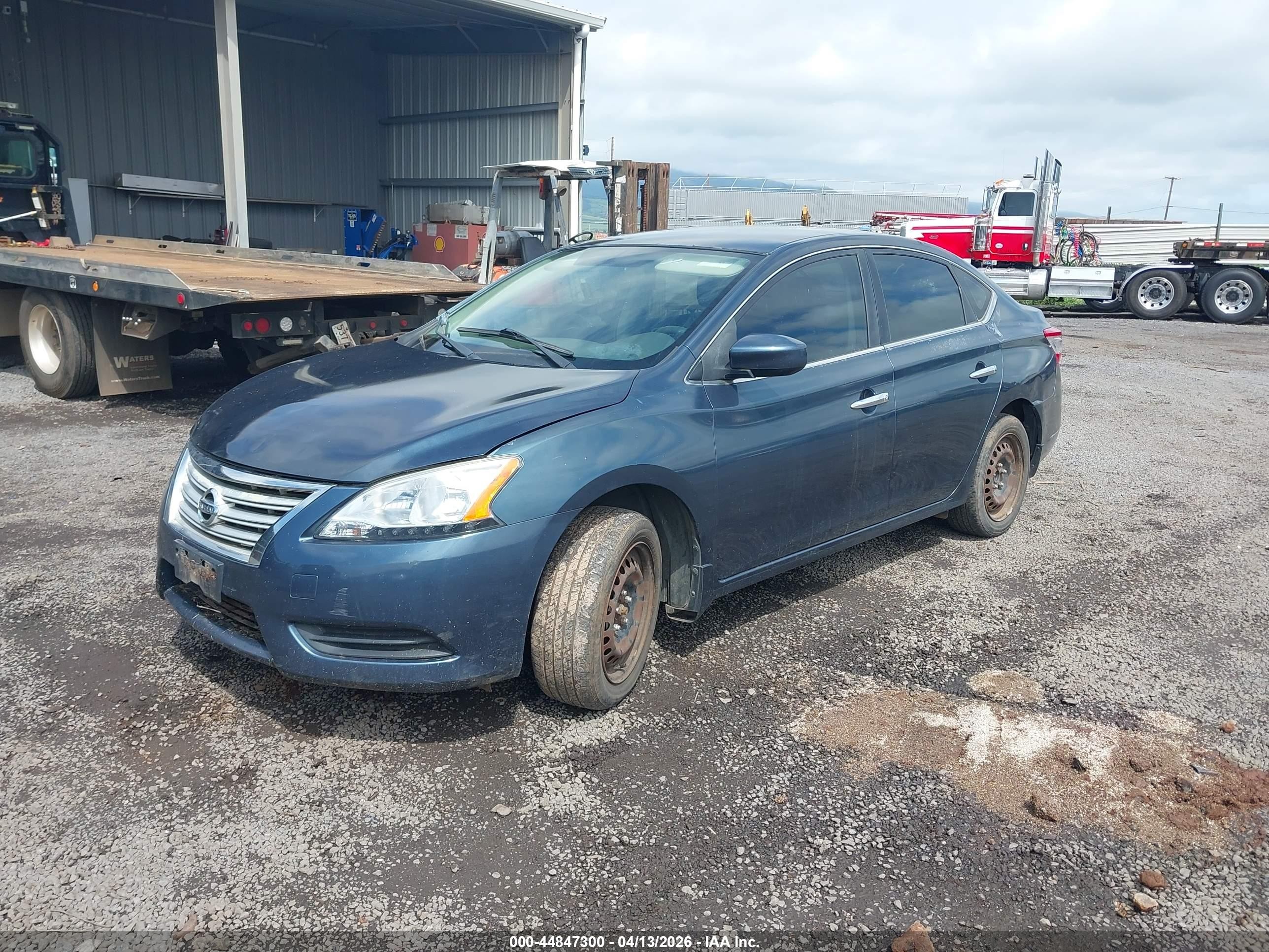 2014 Nissan Sentra S Blue vin: 3N1AB7AP6EY302752