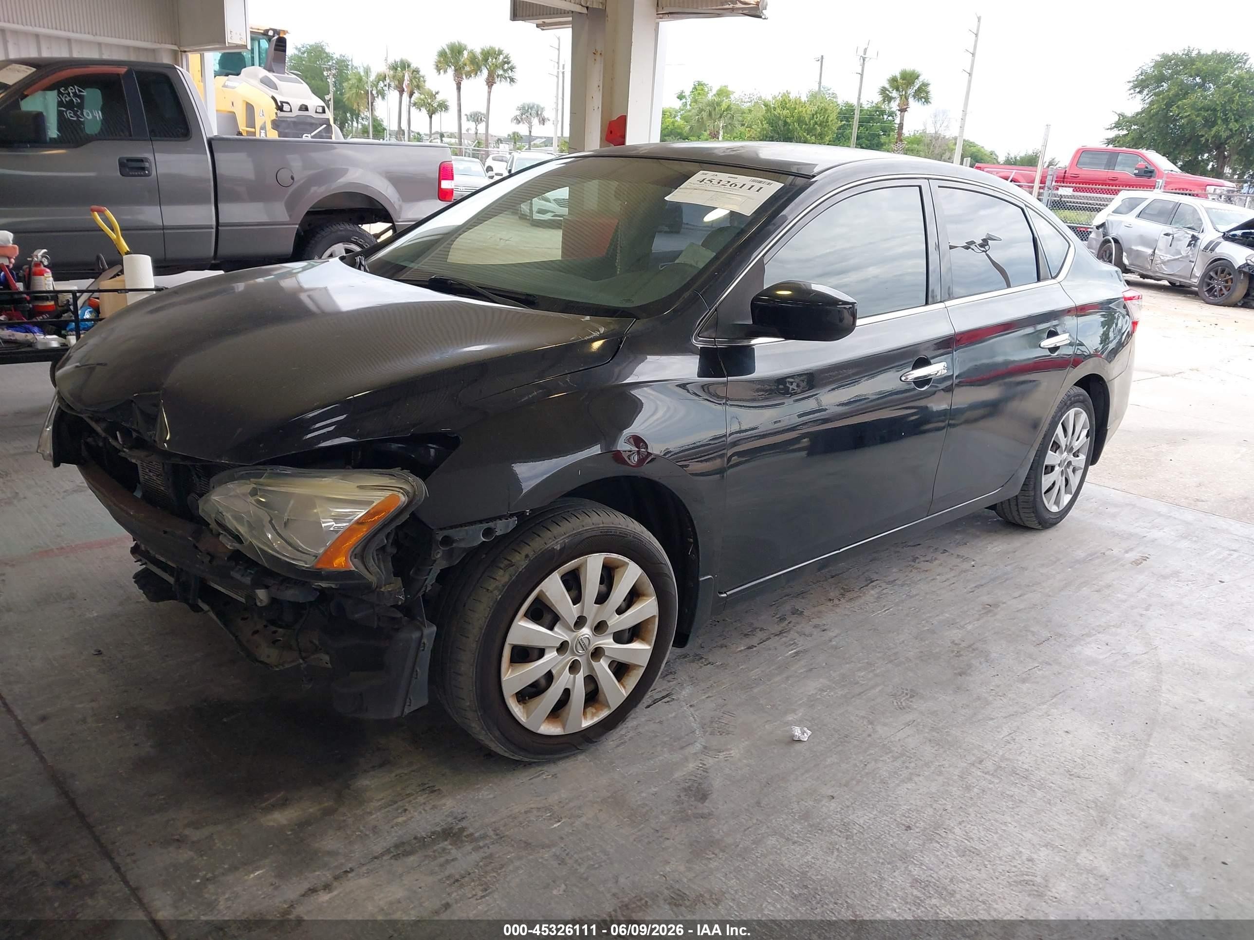 2014 Nissan Sentra Sv Black vin: 3N1AB7AP6EY315369