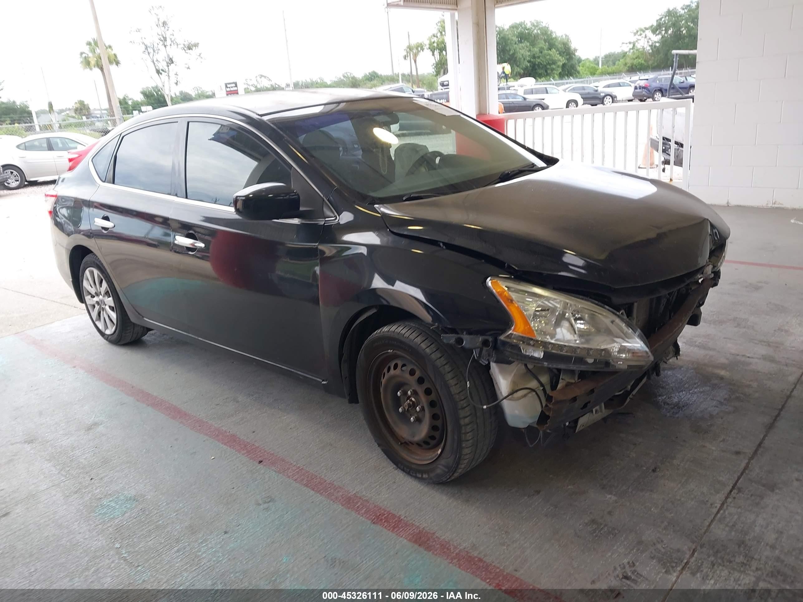2014 Nissan Sentra Sv Black vin: 3N1AB7AP6EY315369