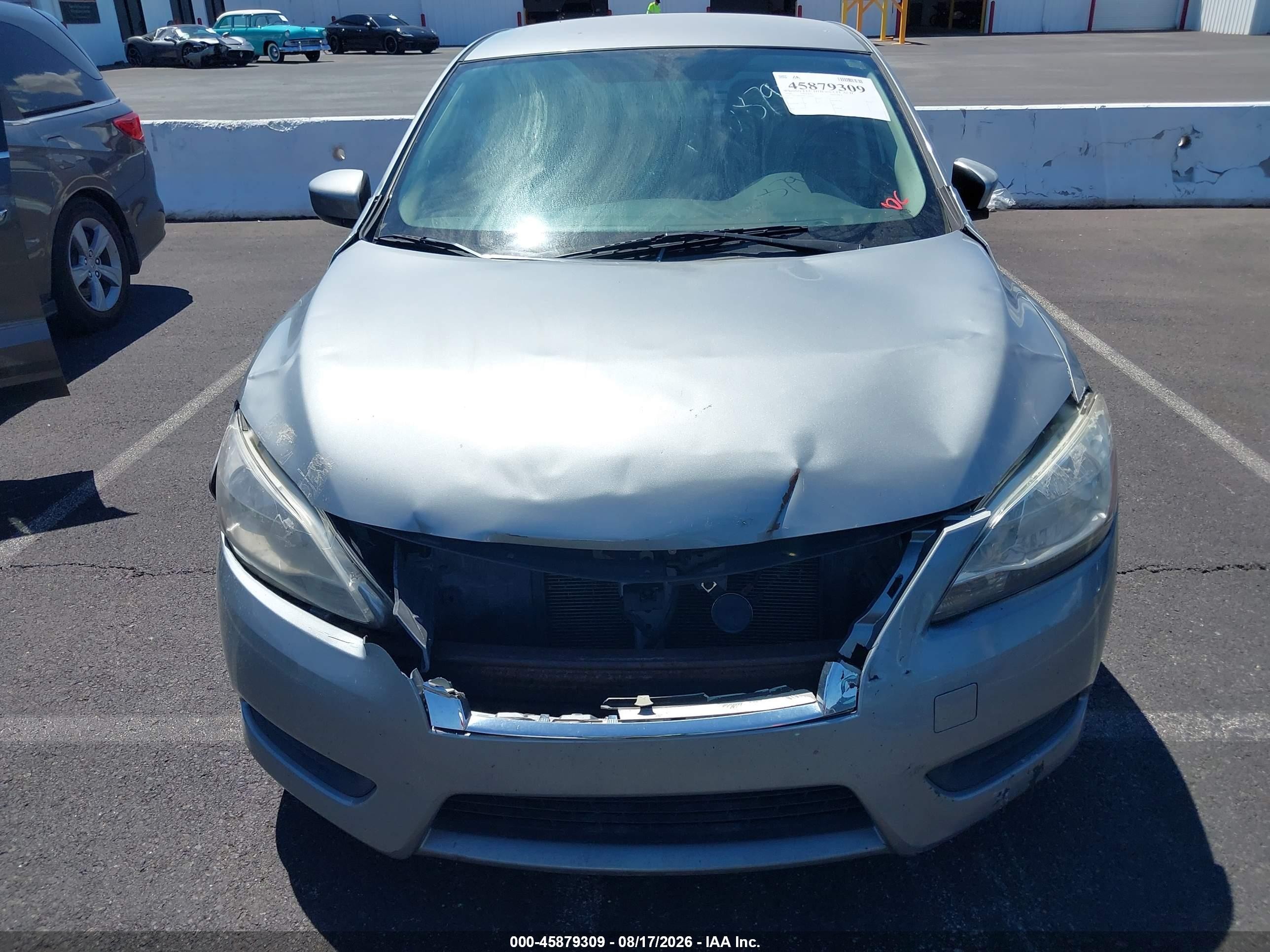 2014 Nissan Sentra Sv Gray vin: 3N1AB7AP6EY316036
