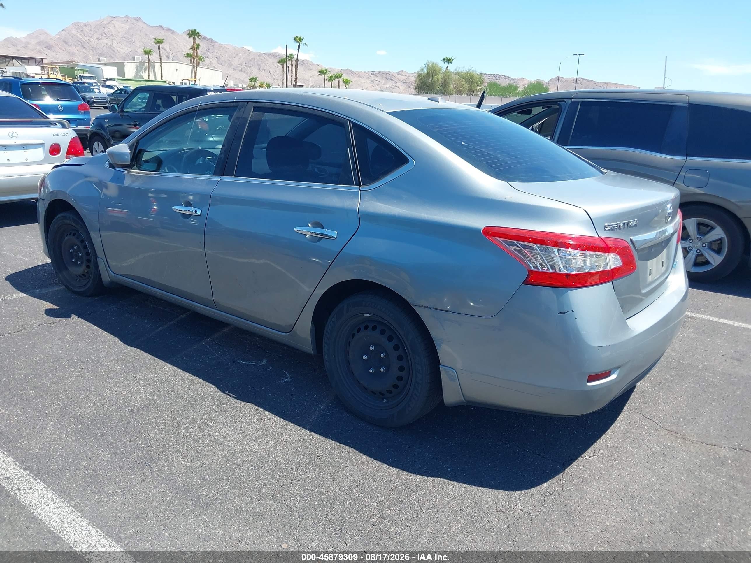 2014 Nissan Sentra Sv Gray vin: 3N1AB7AP6EY316036
