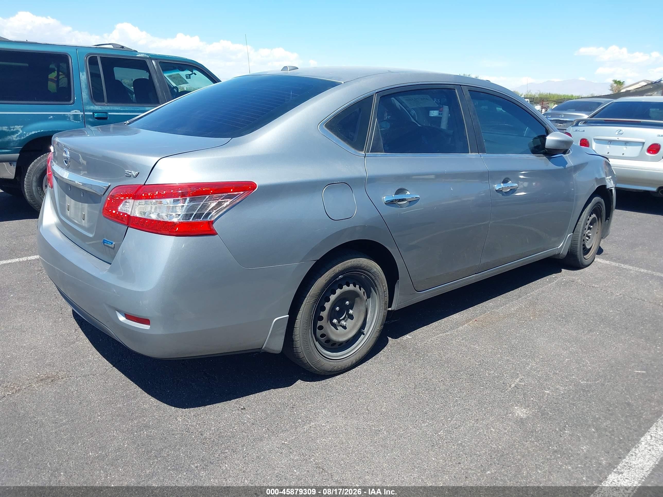 2014 Nissan Sentra Sv Gray vin: 3N1AB7AP6EY316036