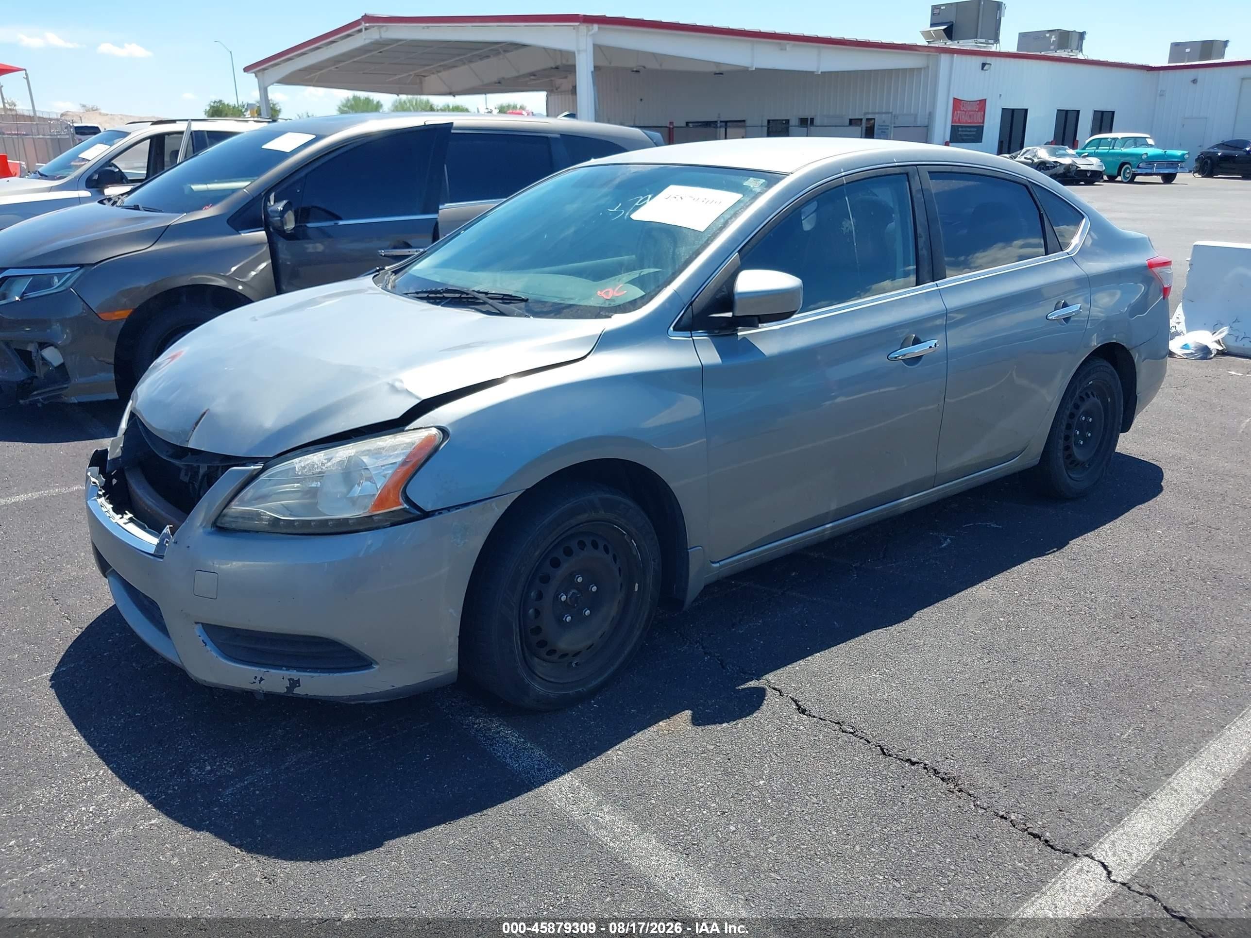 2014 Nissan Sentra Sv Gray vin: 3N1AB7AP6EY316036