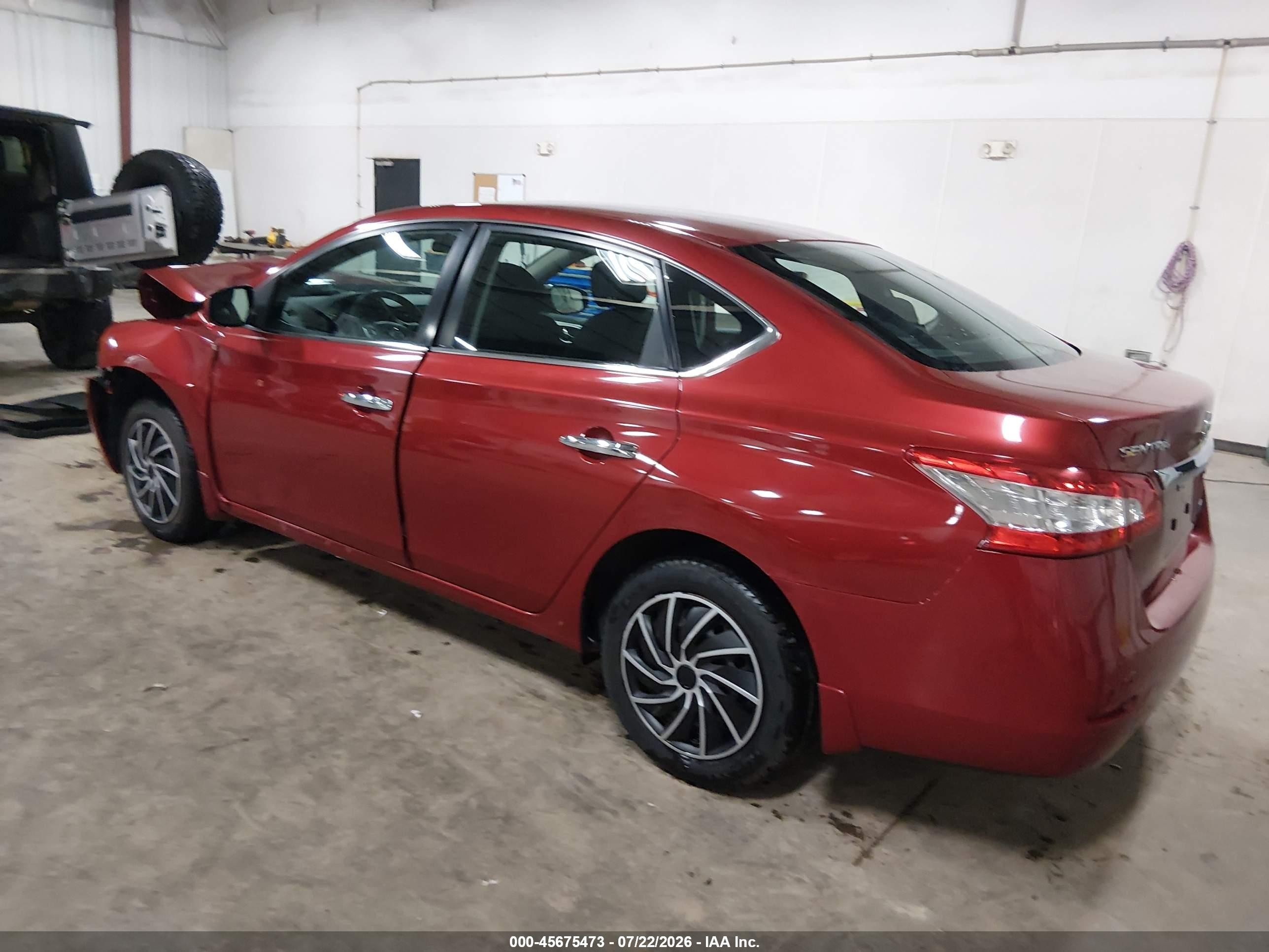 2014 Nissan Sentra Sv Red vin: 3N1AB7AP6EY322077