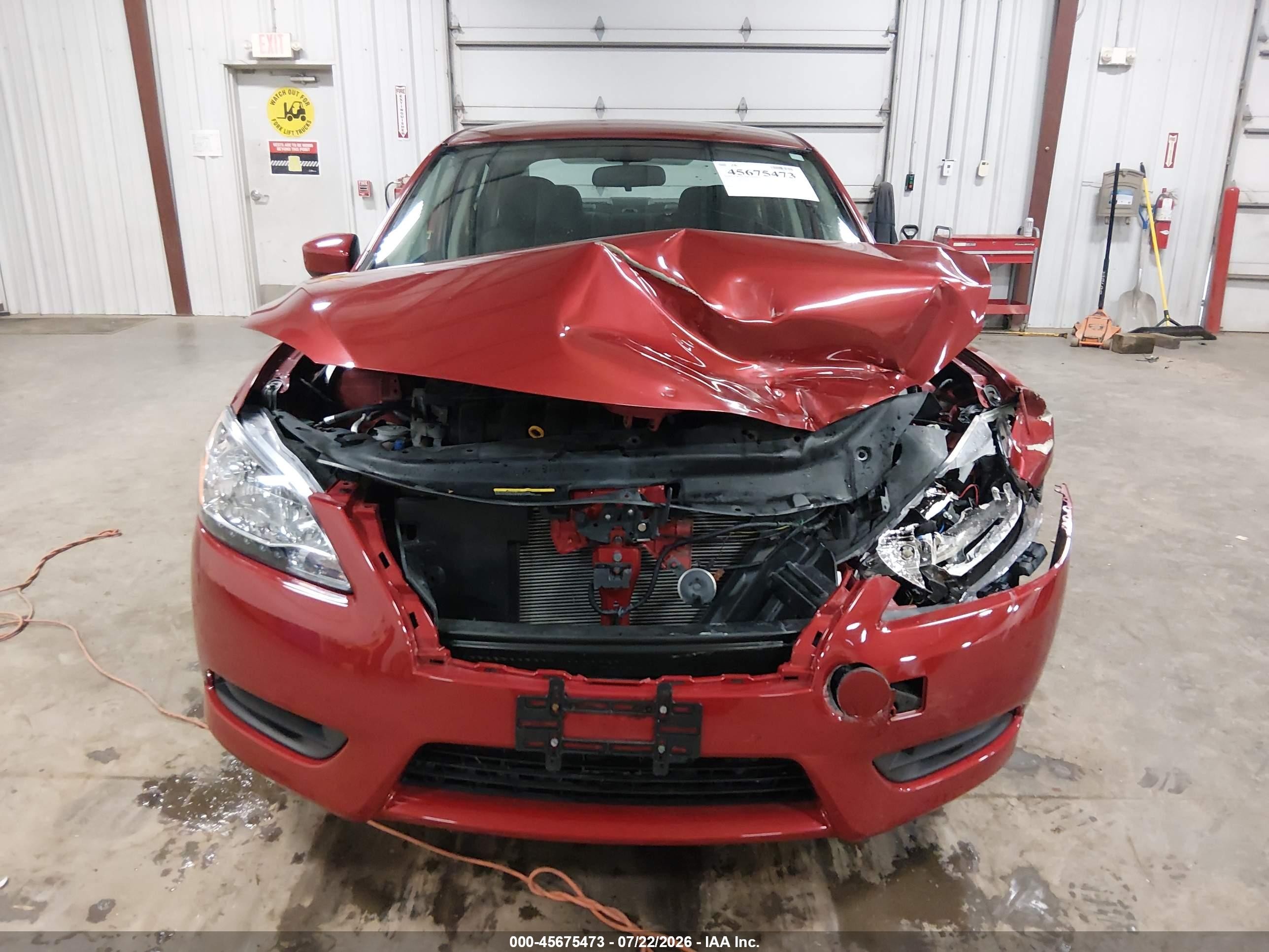 2014 Nissan Sentra Sv Red vin: 3N1AB7AP6EY322077