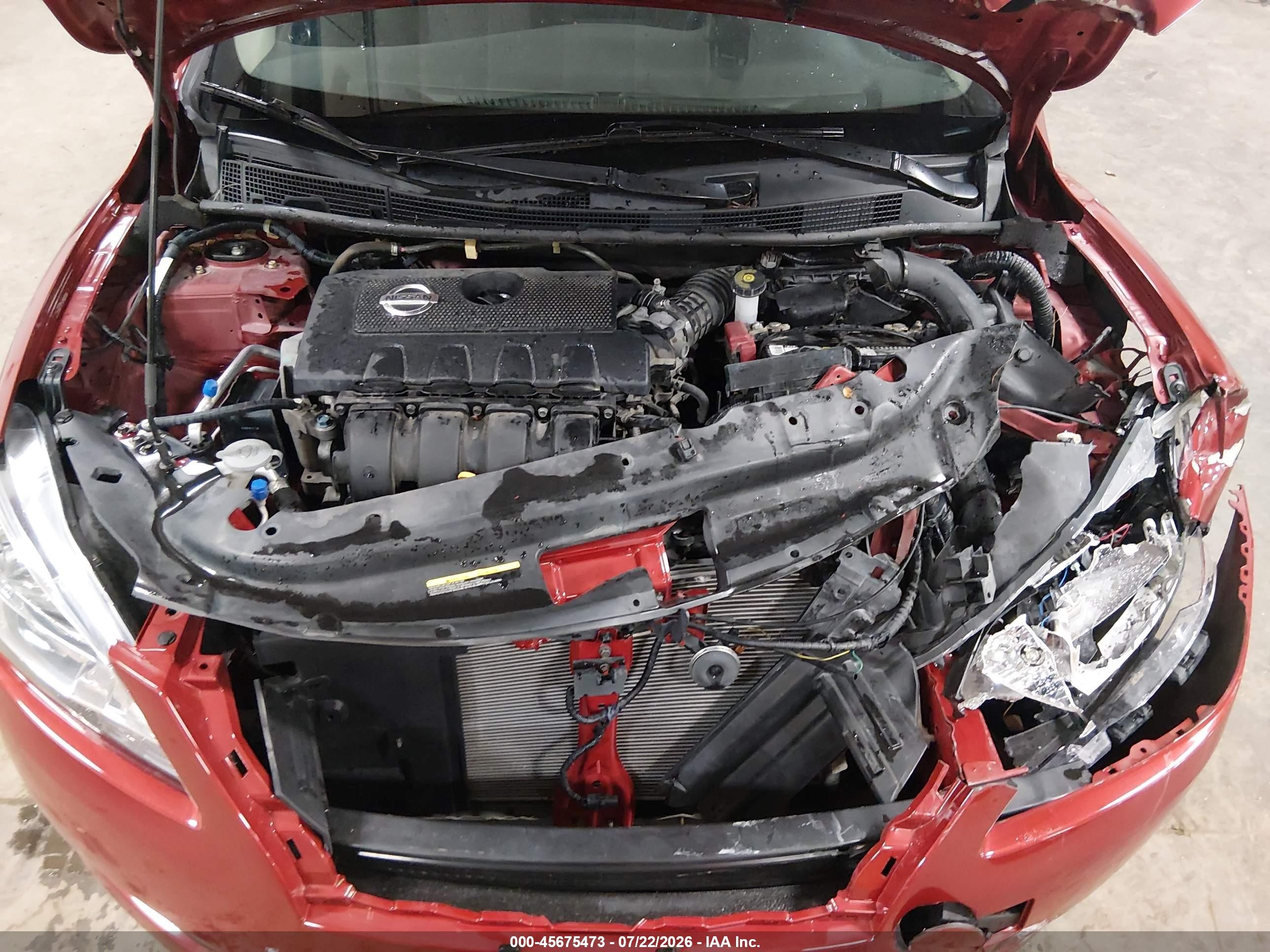 2014 Nissan Sentra Sv Red vin: 3N1AB7AP6EY322077