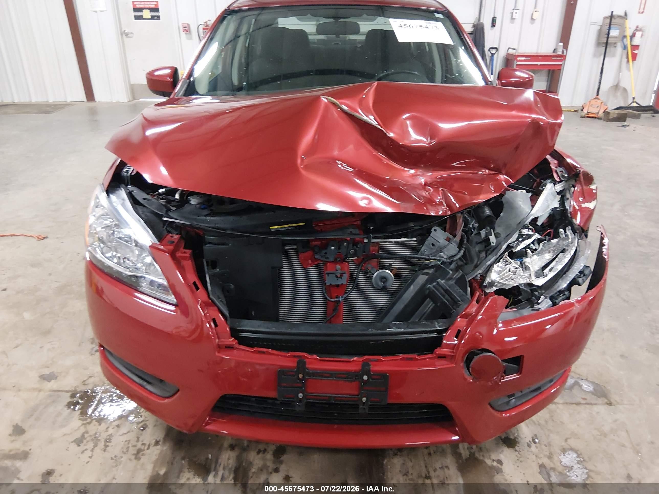 2014 Nissan Sentra Sv Red vin: 3N1AB7AP6EY322077