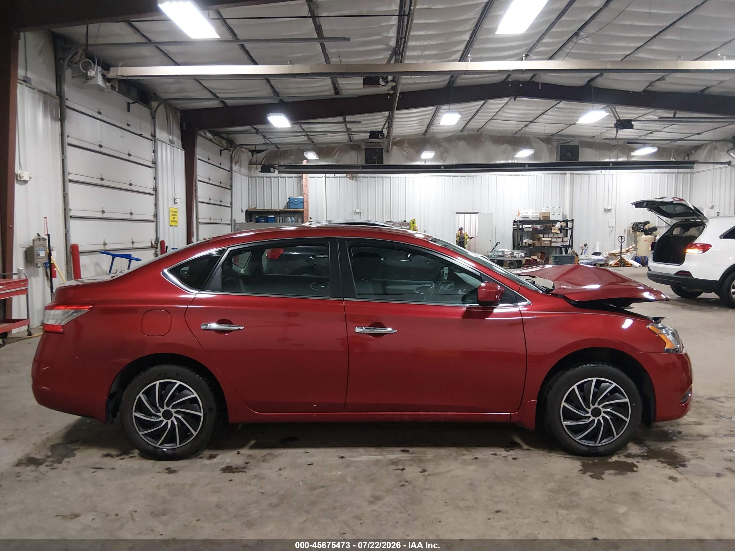 2014 Nissan Sentra Sv Red vin: 3N1AB7AP6EY322077