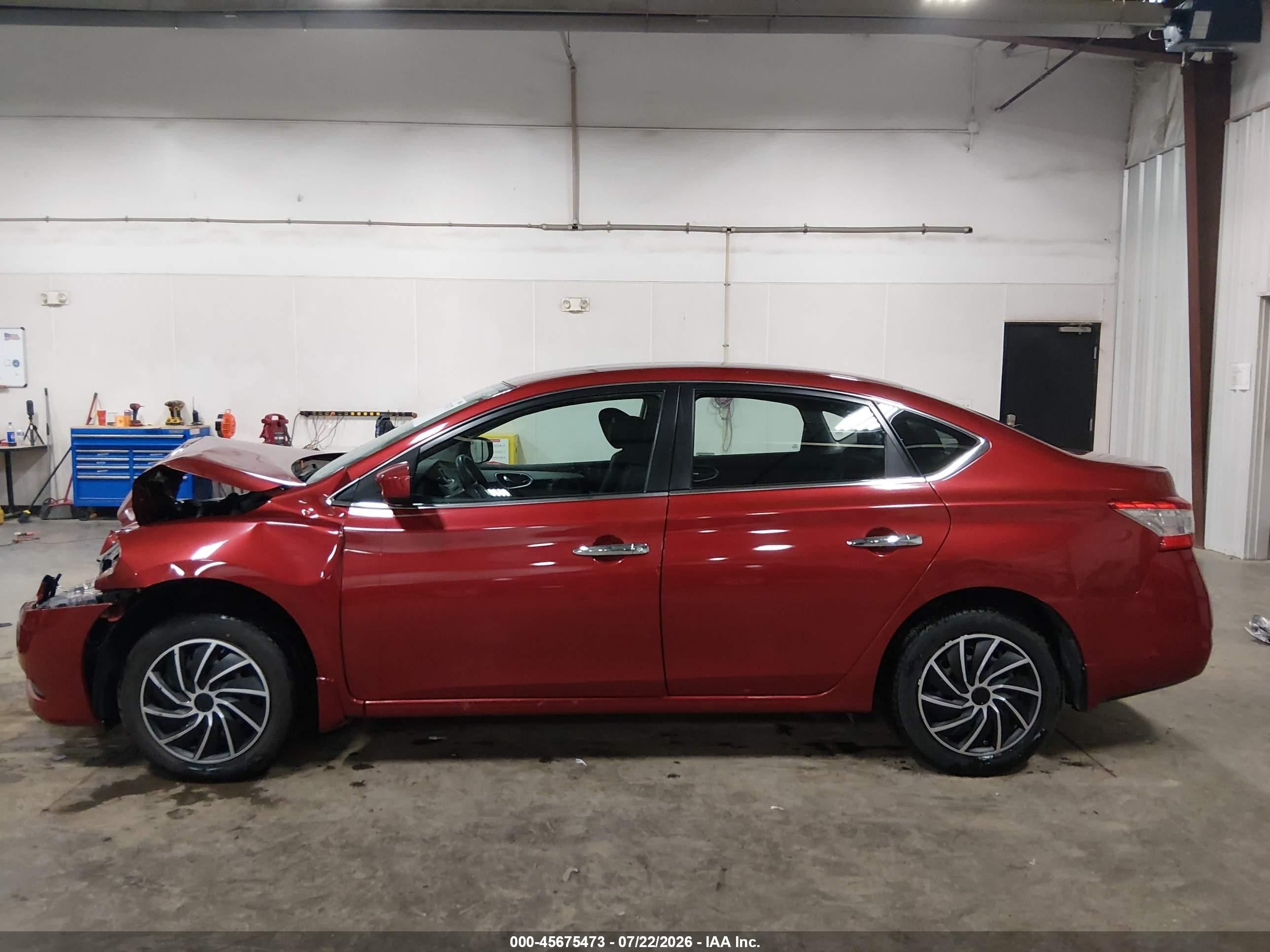 2014 Nissan Sentra Sv Red vin: 3N1AB7AP6EY322077